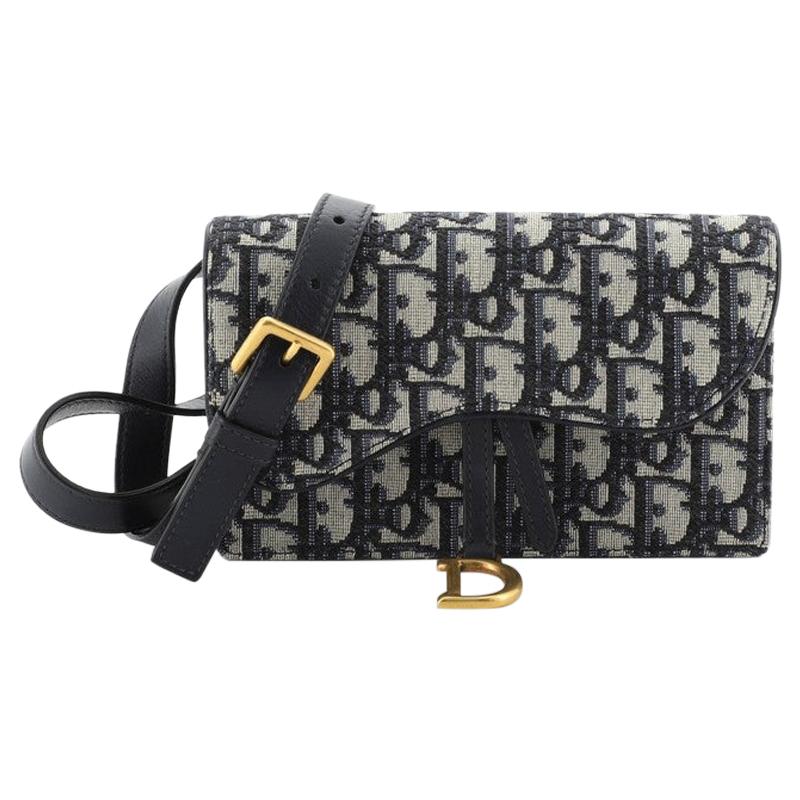 Christian Dior Saddle Rectangular Belt Bag Oblique Canvas at 1stDibs