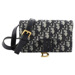 Christian Dior Saddle Rectangular Belt Bag Oblique Canvas 