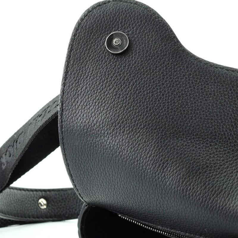 Black Christian Dior Saddle Rectangular Crossbody Pouch Oblique Canvas