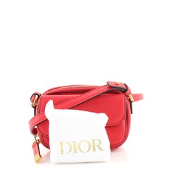 Christian Dior Saddle Shoulder Strap Pouch Goatskin Mini
