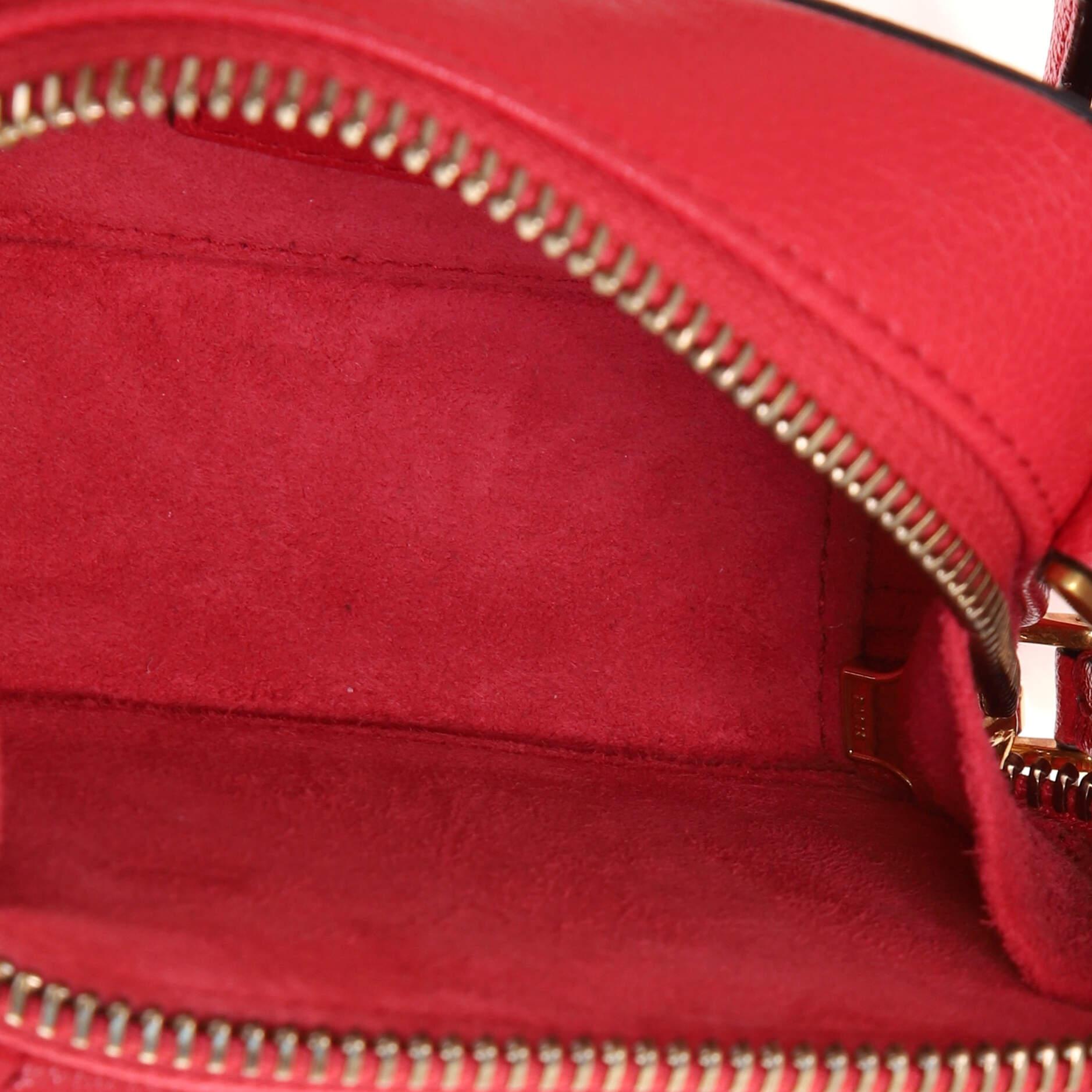 Red Christian Dior Saddle Shoulder Strap Pouch Goatskin Mini
