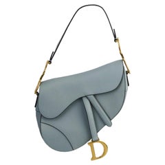 Christian Dior Saddle Textured Leather Shoulder Bag