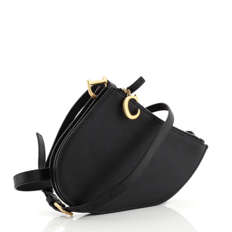 Christian Dior Saddle Triple Zip Crossbody Clutch Leather at 1stDibs