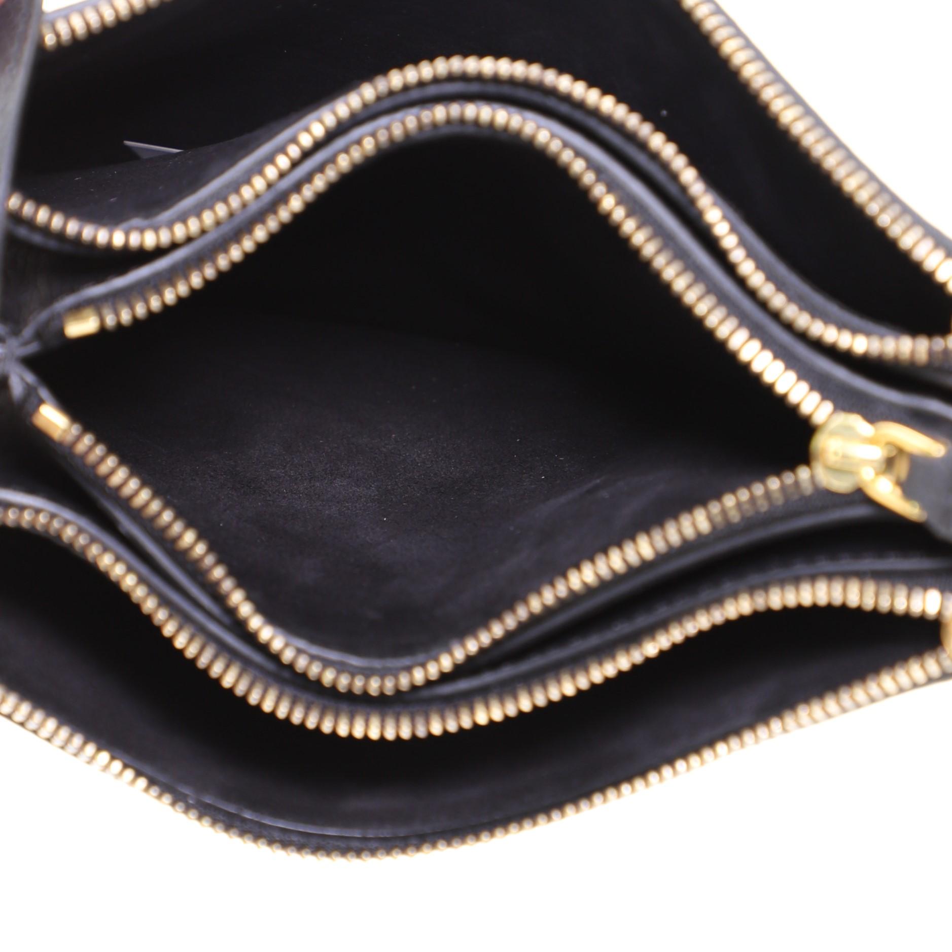 Christian Dior Saddle Triple Zip Crossbody Clutch Leather In Excellent Condition In NY, NY