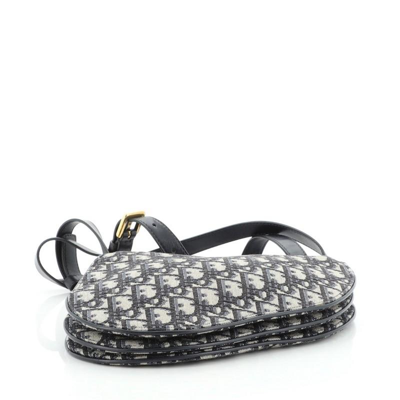 da uomo o donna Christian Dior Sella Tripla Zip Crossbody Marsupio Obliquo in Tela