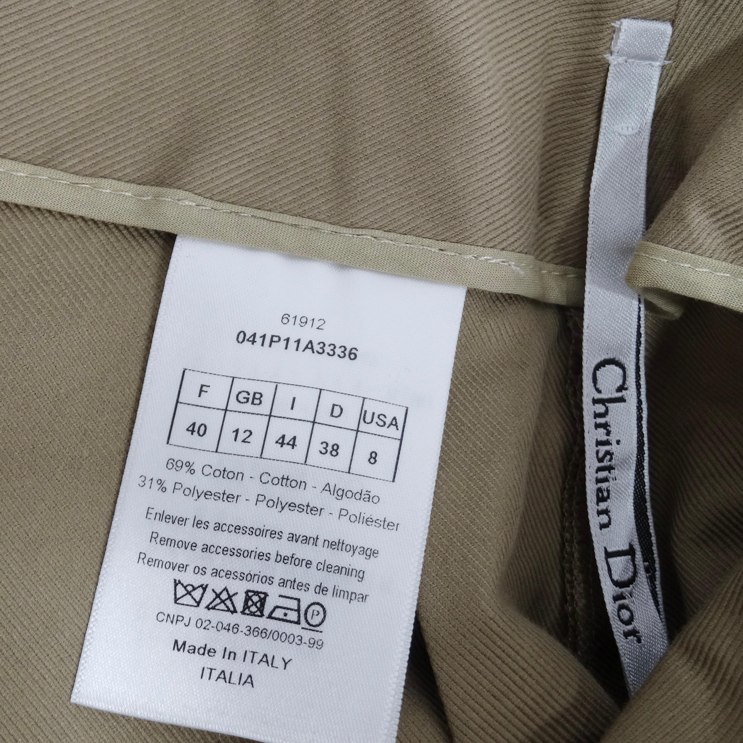 Christian Dior Safari Utility Jacket, Shorts, and Belt Set 11