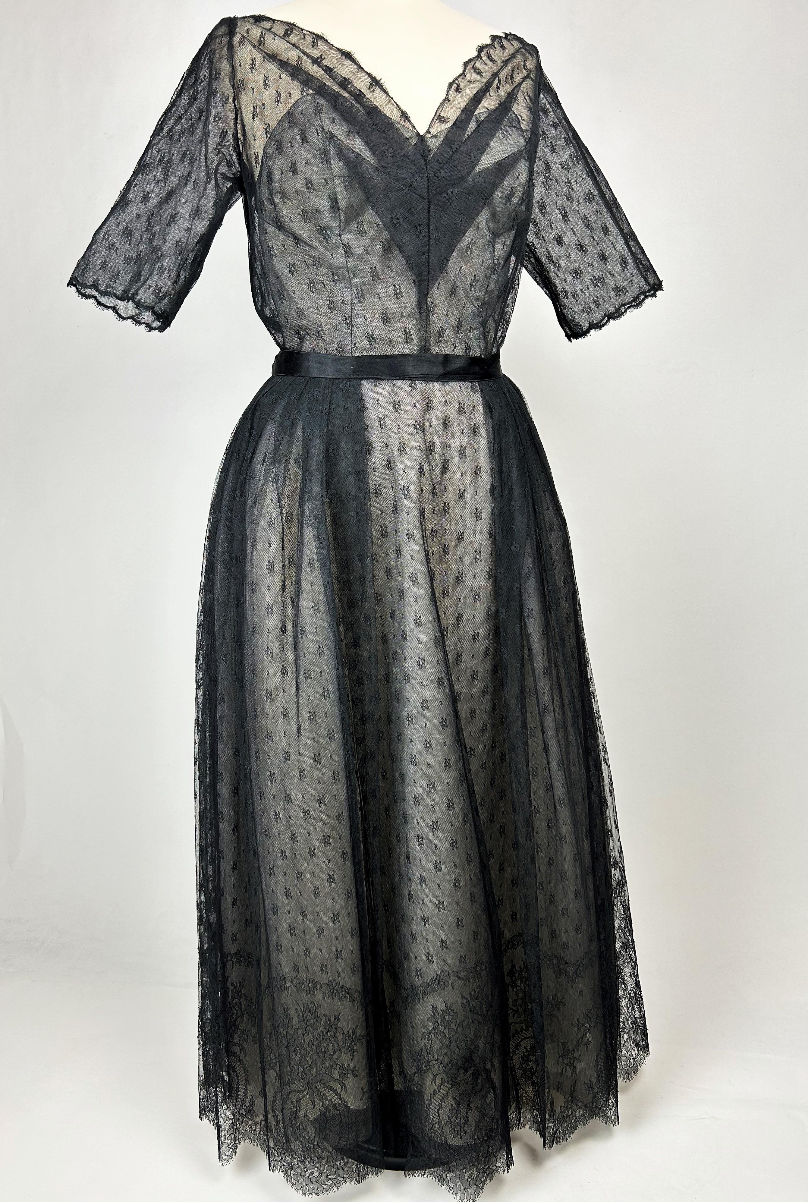 Christian Dior/Saint Laurent Couture Lace Dress (attributed to) Almaviva C.1960 4