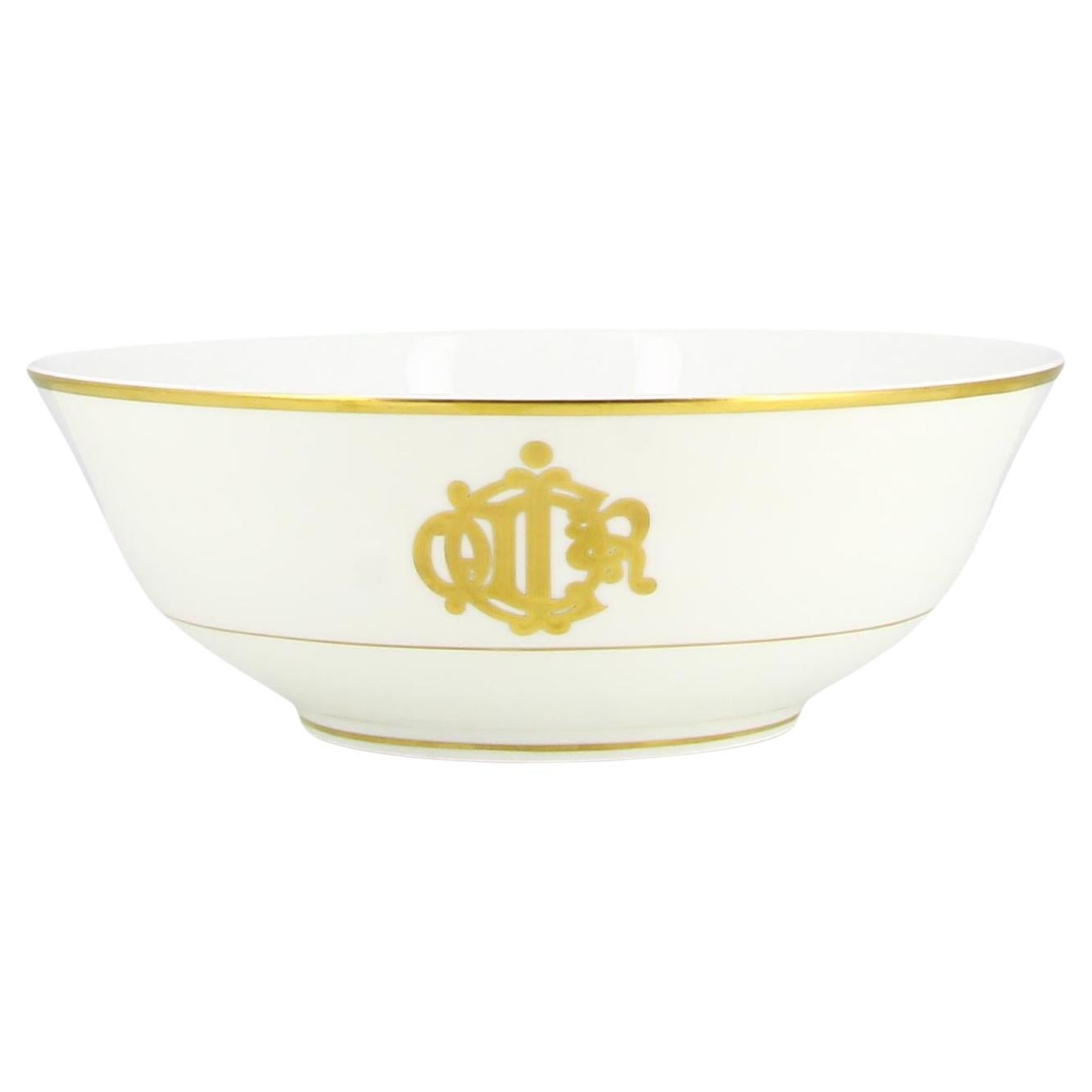 Christian Dior Salad Bowl In Limoges Porcelain  For Sale