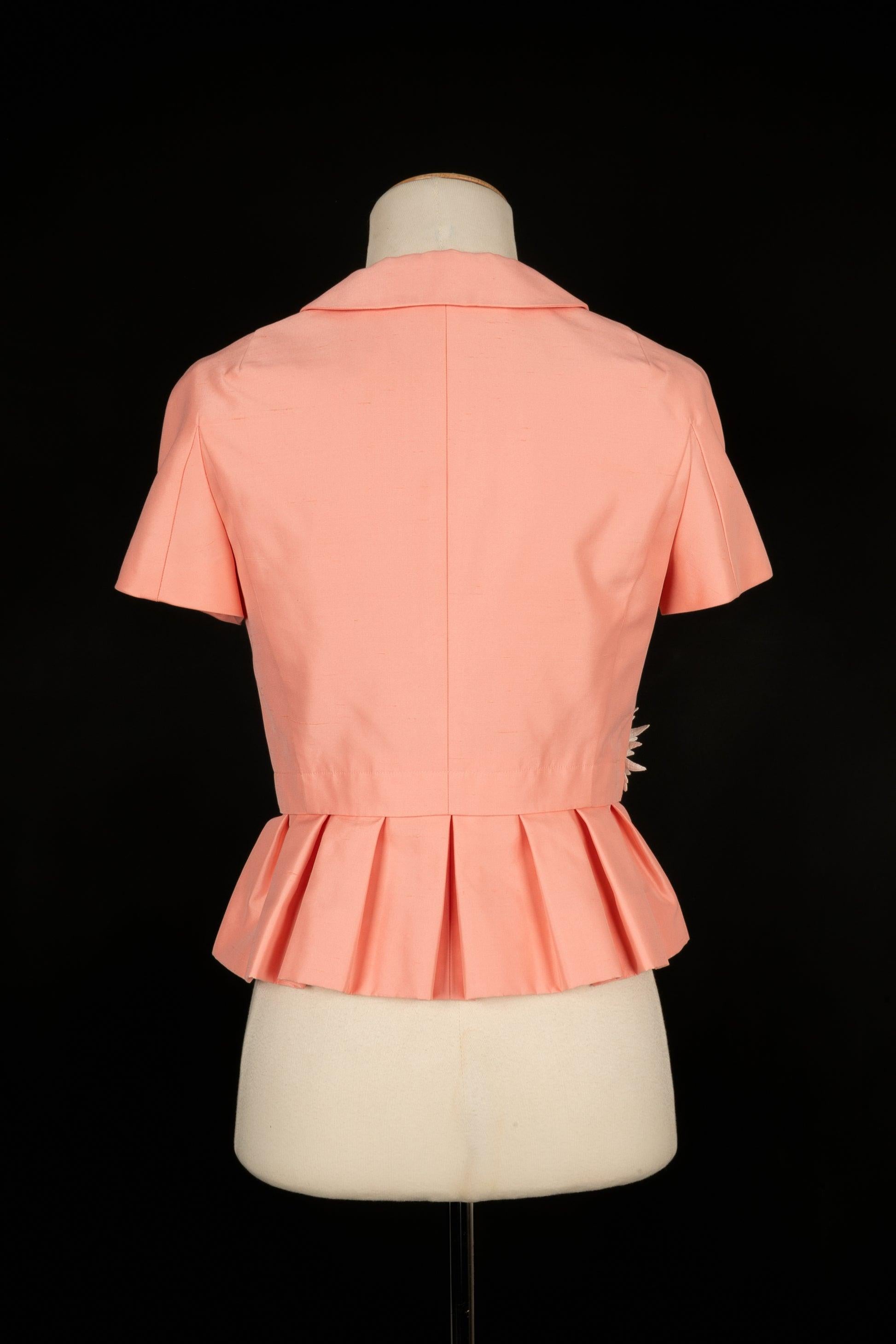 Orange Christian Dior Salmon Pink Wild Silk Jacket, 2009 For Sale