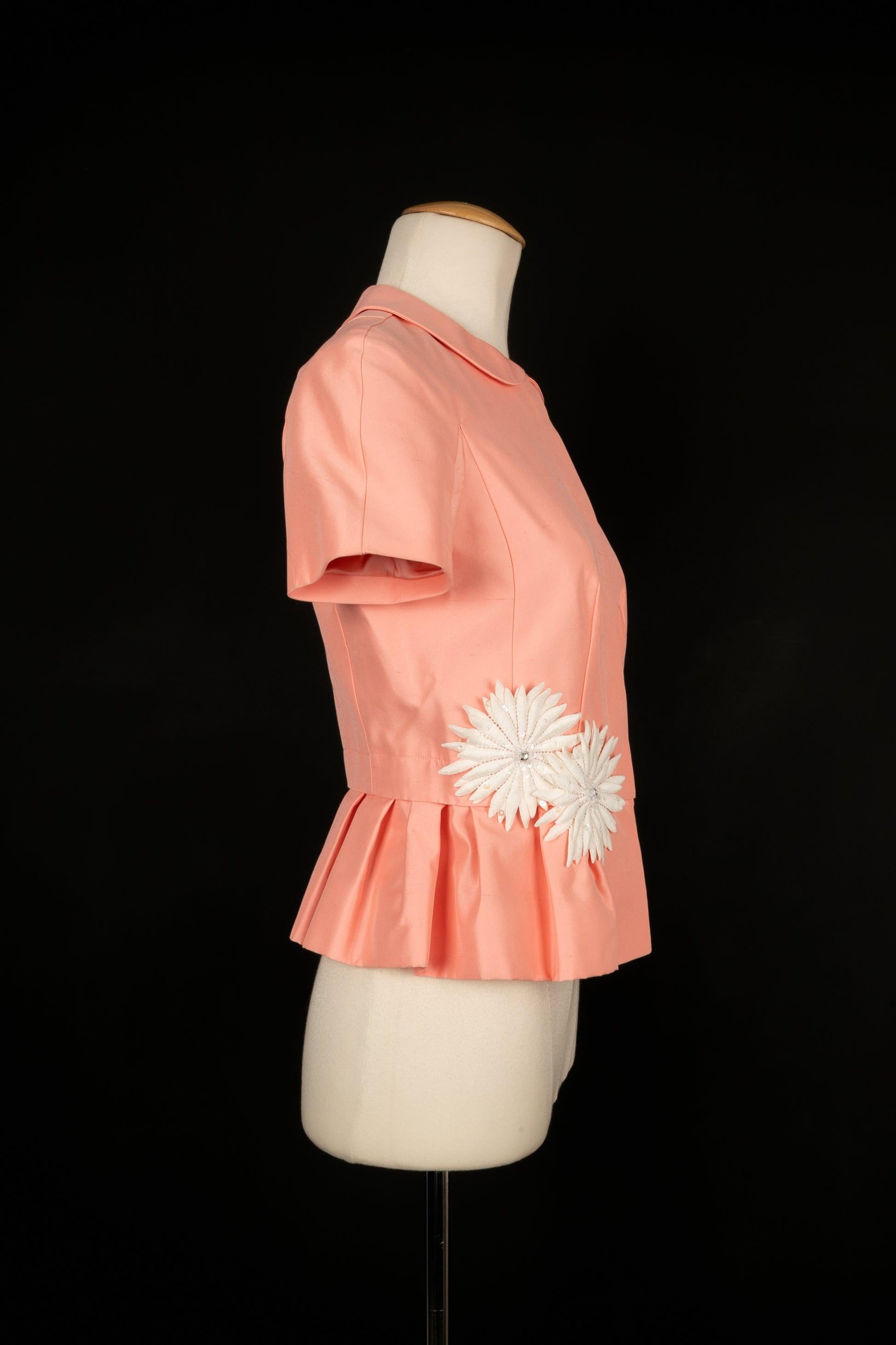 Christian Dior Salmon Pink Wild Silk Jacket, 2009 In Excellent Condition For Sale In SAINT-OUEN-SUR-SEINE, FR