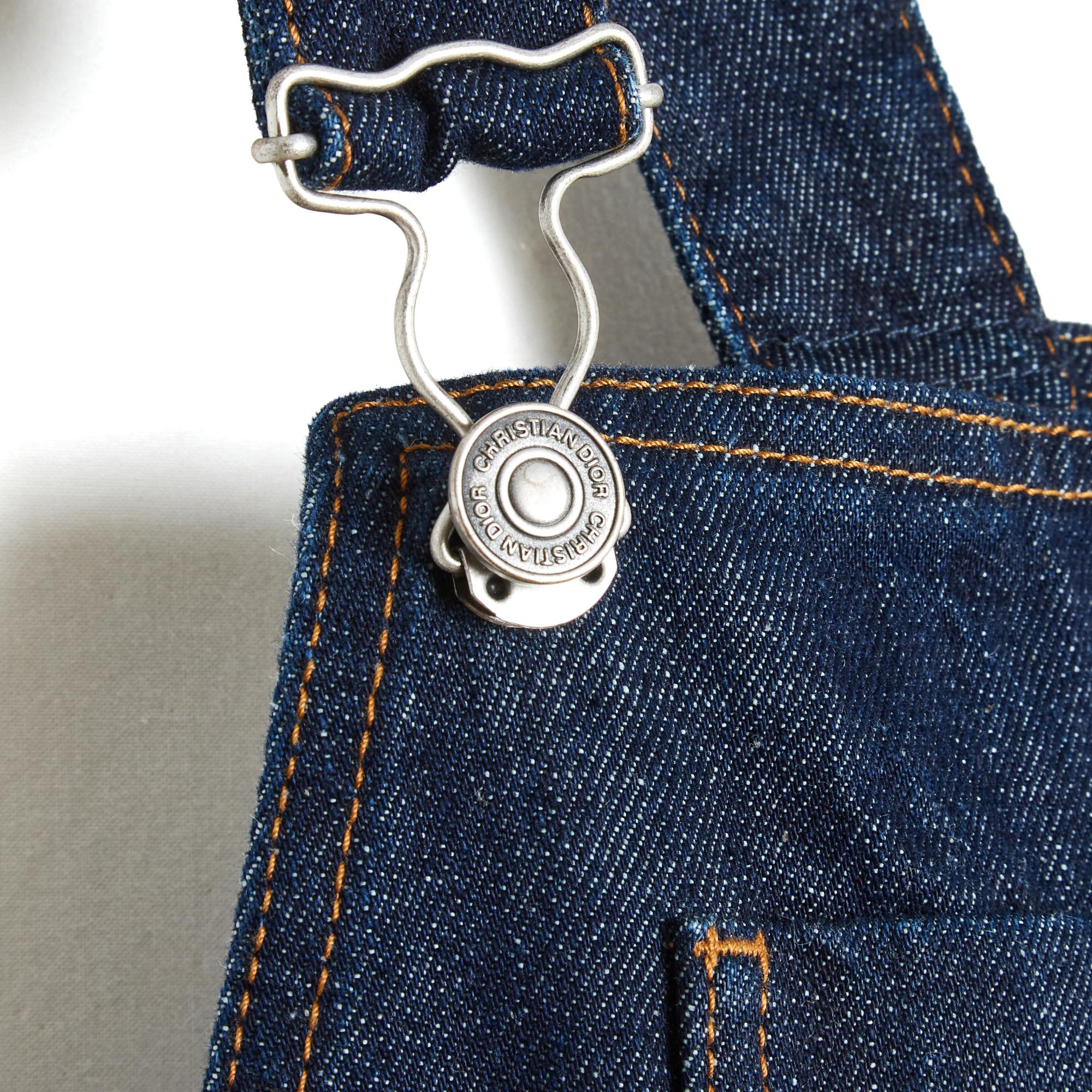 Black Christian Dior Salopette Jean FR38 Chiuri Denim Overalls Jumpsuit UK10 US8 New For Sale