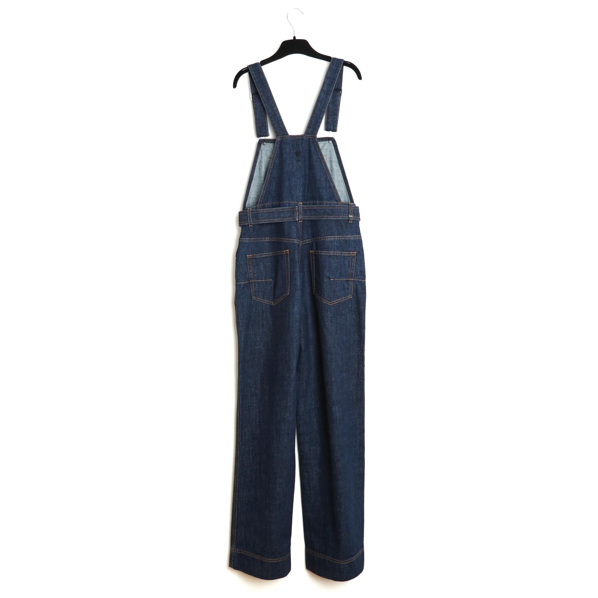 Christian Dior Salopette Jean FR38 Chiuri Denim Overalls Jumpsuit UK10 US8 New For Sale 1