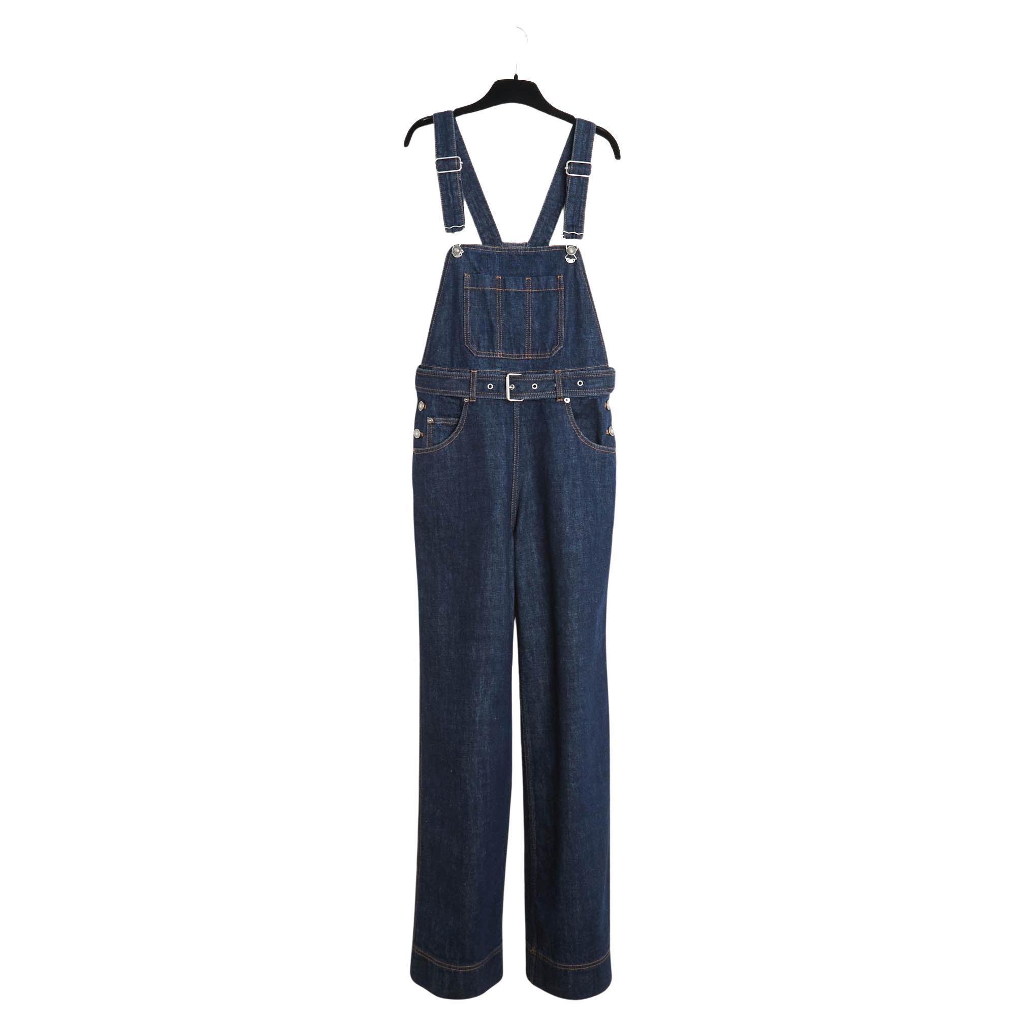 Christian Dior Salopette Jean FR38 Chiuri Denim Overalls Jumpsuit UK10 US8 New
