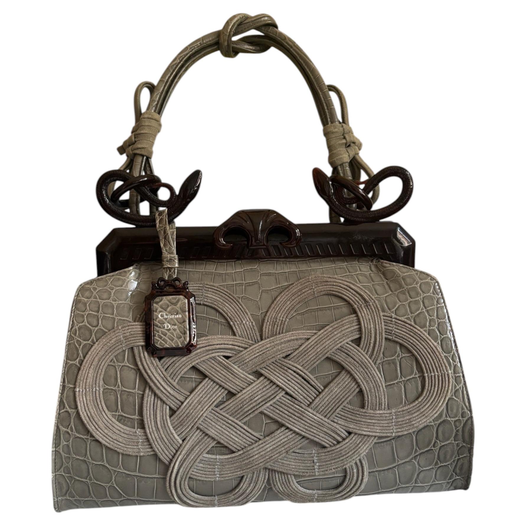 Bolso de cocodrilo Christian Dior Samouraï 1947, edición limitada, diseñado por J. Galliano, 2007 en venta