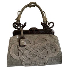 Sac en crocodile Christian Dior Samouraï 1947, édition limitée, par J. Galliano, 2007