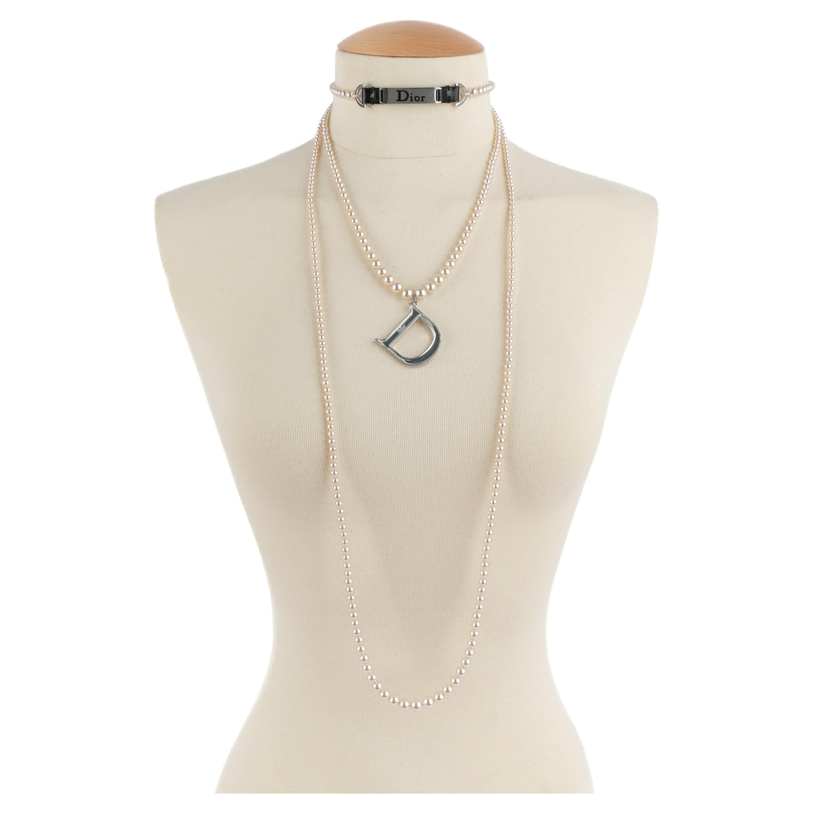 Christian Dior sautoir necklace Summer 2004 For Sale