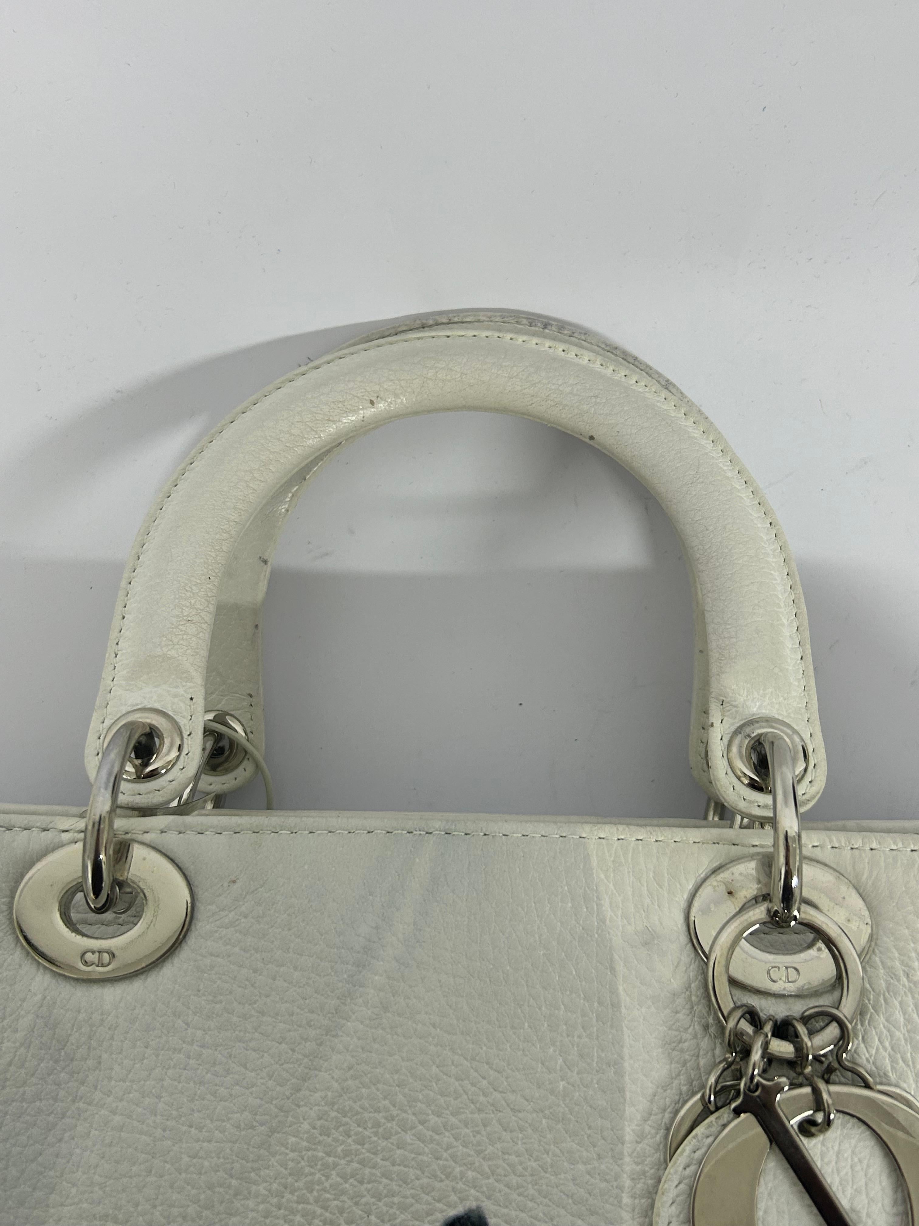 Christian Dior Secret Garden Large Lady Dior Bag For Sale 7