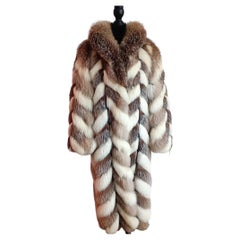 Christian Dior sectional fox fur coat size 10 M