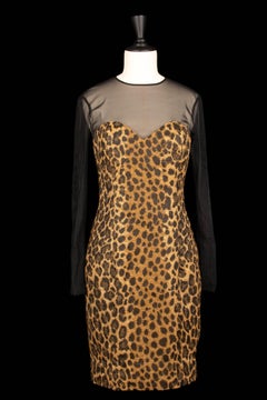 Christian Dior set animal print by Gianfranco Ferré Winter 1995