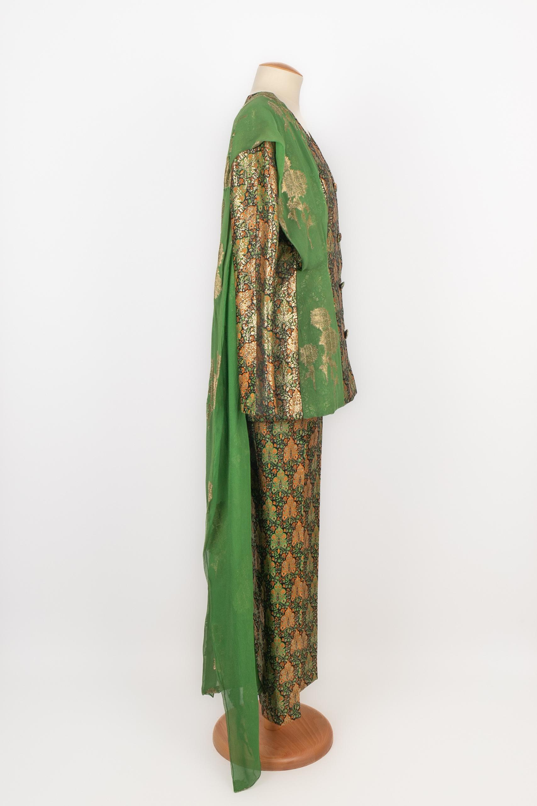 Brown Christian Dior set Haute Couture 1996 For Sale