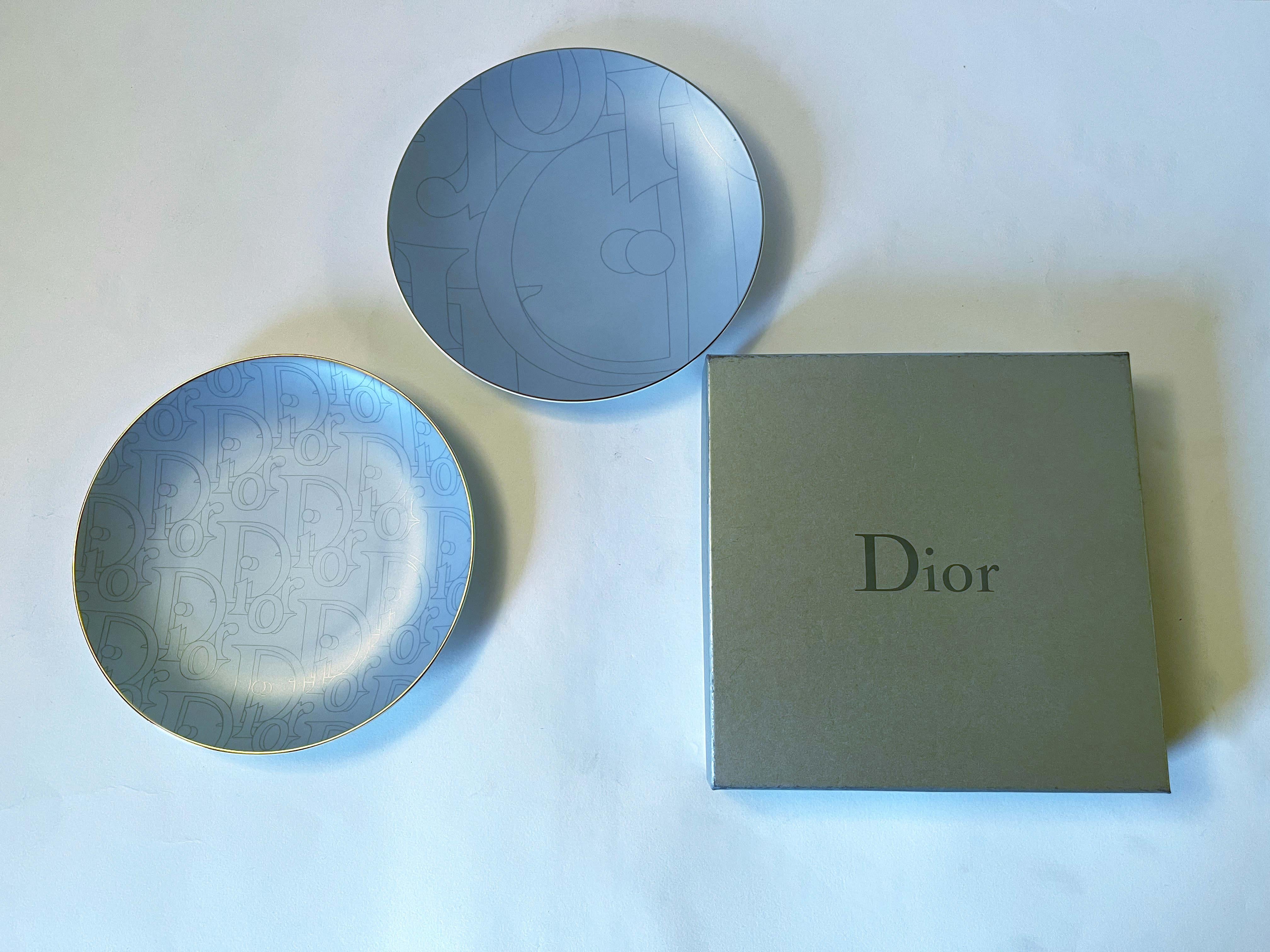 Christian Dior: 2er-Set Logo-Teller im Angebot 5