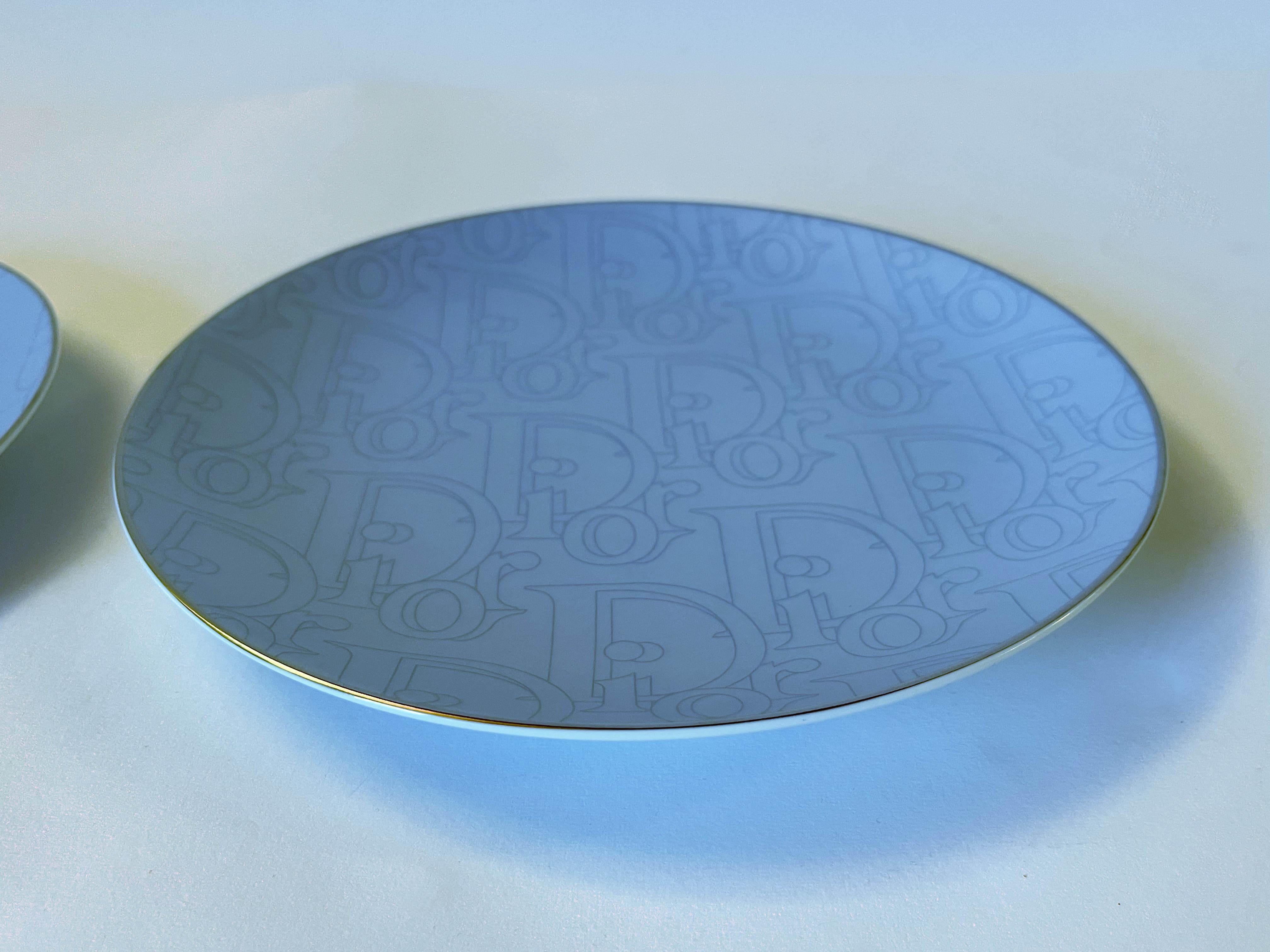 Christian Dior: 2er-Set Logo-Teller im Angebot 2