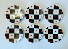 Christian Dior Set of 6 Amour Plates