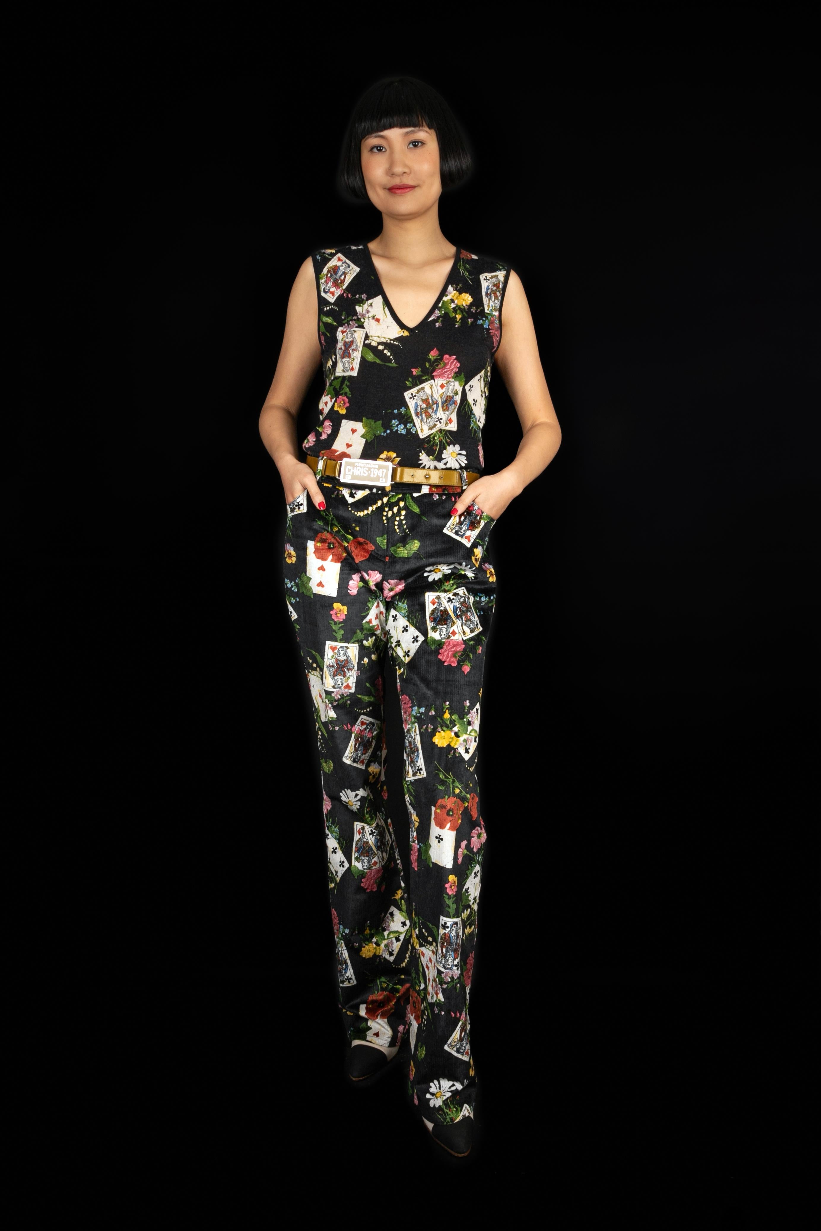 Nero Set di top e pantaloni Christian Dior, 2002 in vendita