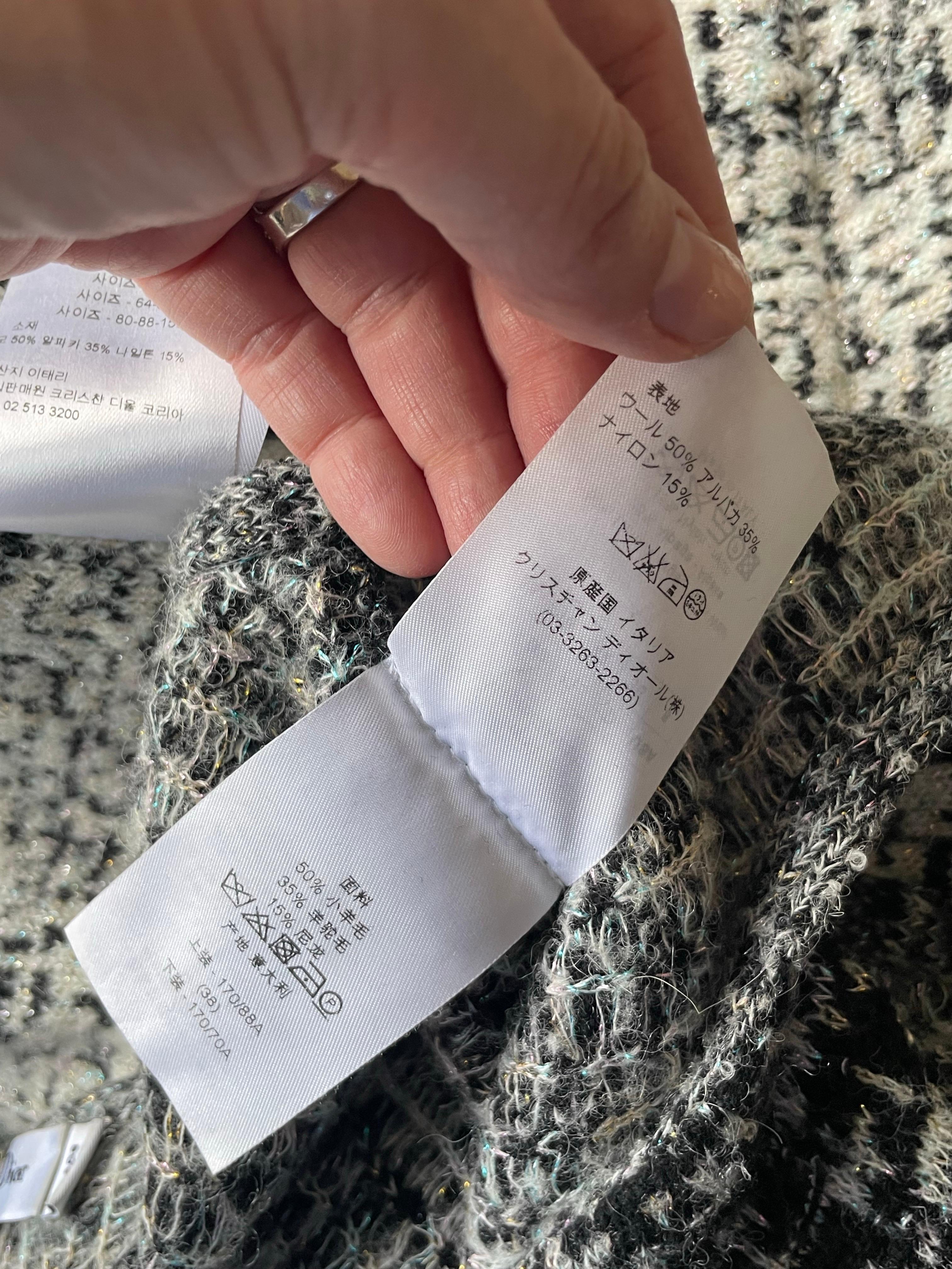 Christian Dior Set abito e gilet in tweed. in vendita 5