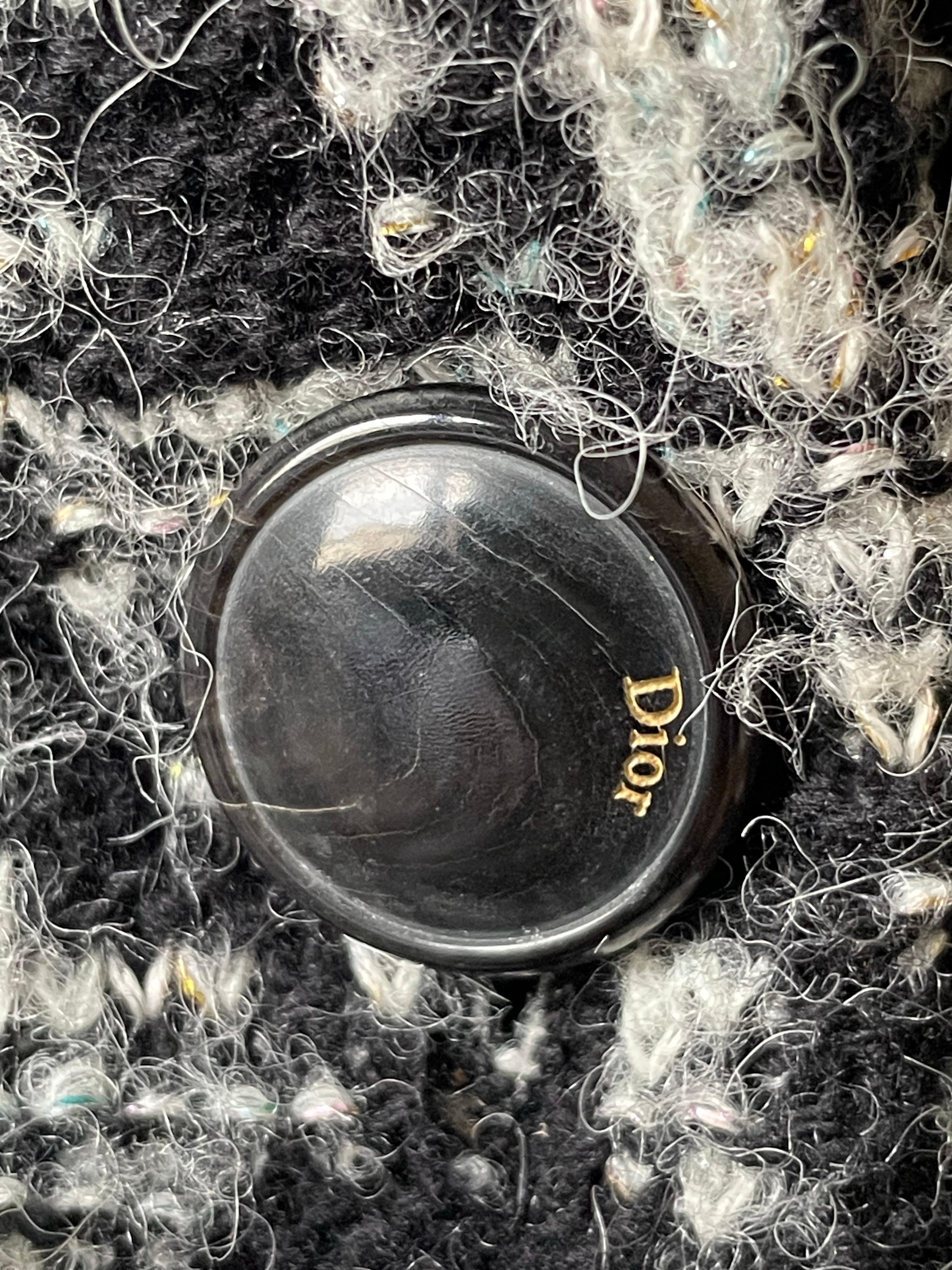 Christian Dior Set abito e gilet in tweed. in vendita 8