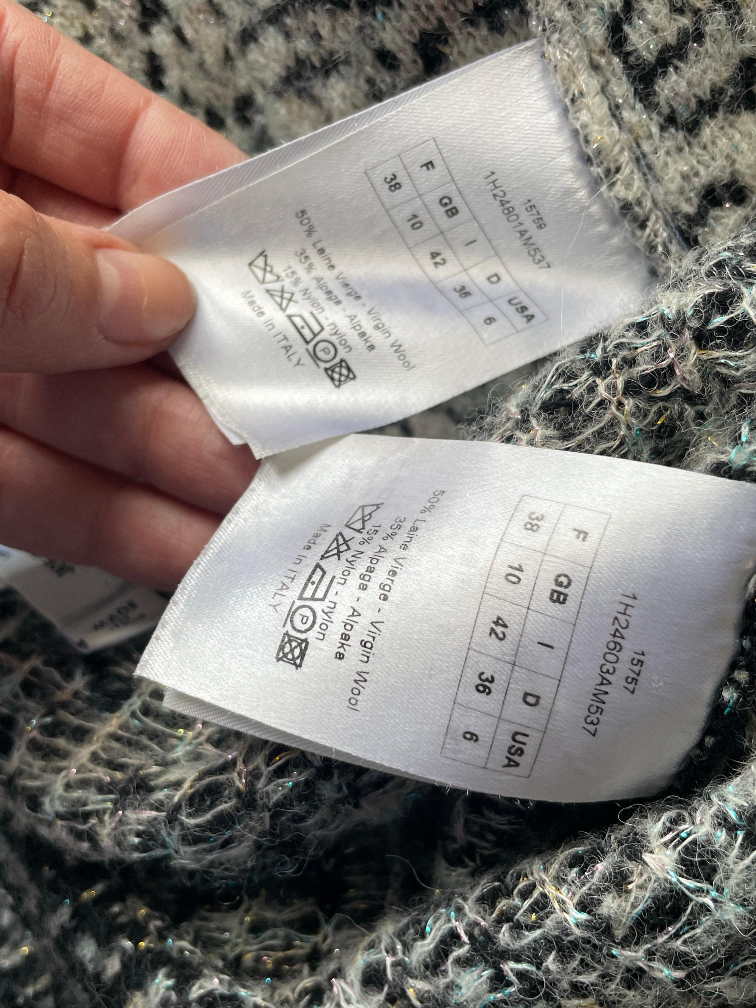 Donna Christian Dior Set abito e gilet in tweed. in vendita