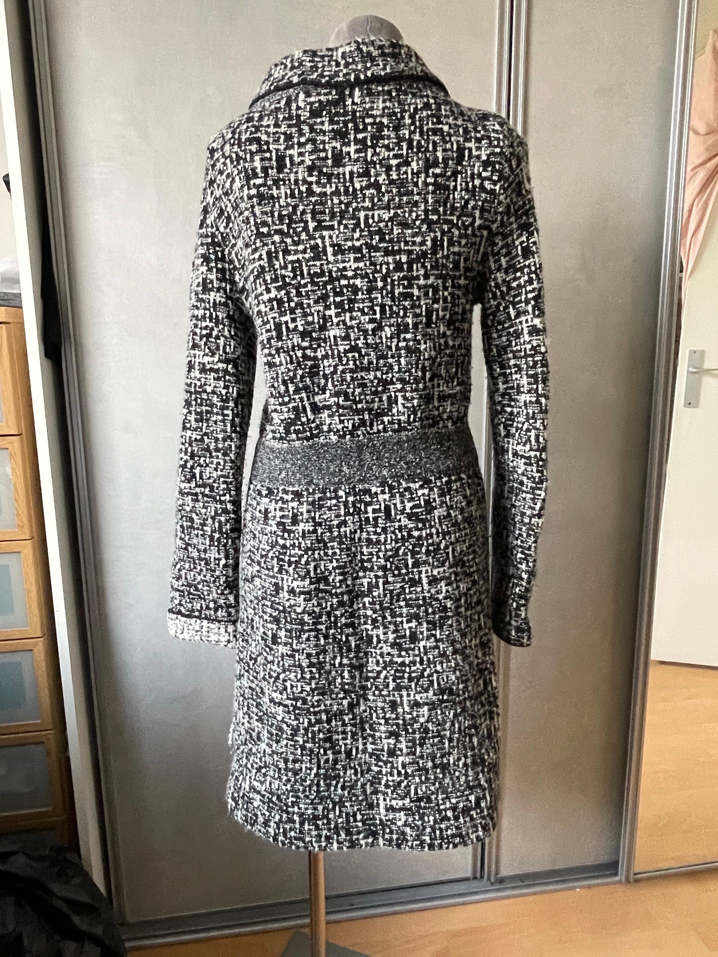 Christian Dior Set abito e gilet in tweed. in vendita 3