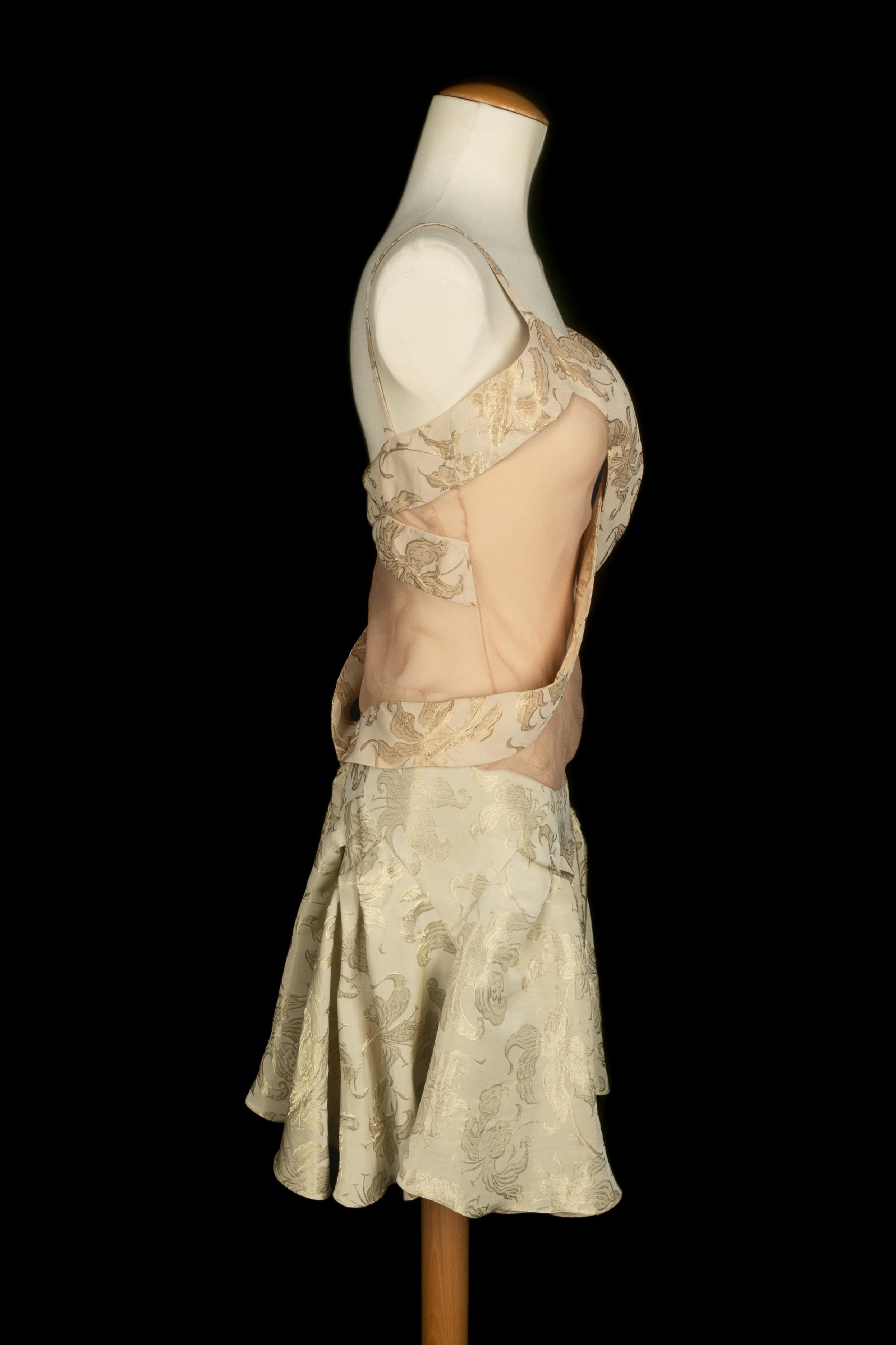 Beige Ensemble Christian Dior d'été 2003 en vente