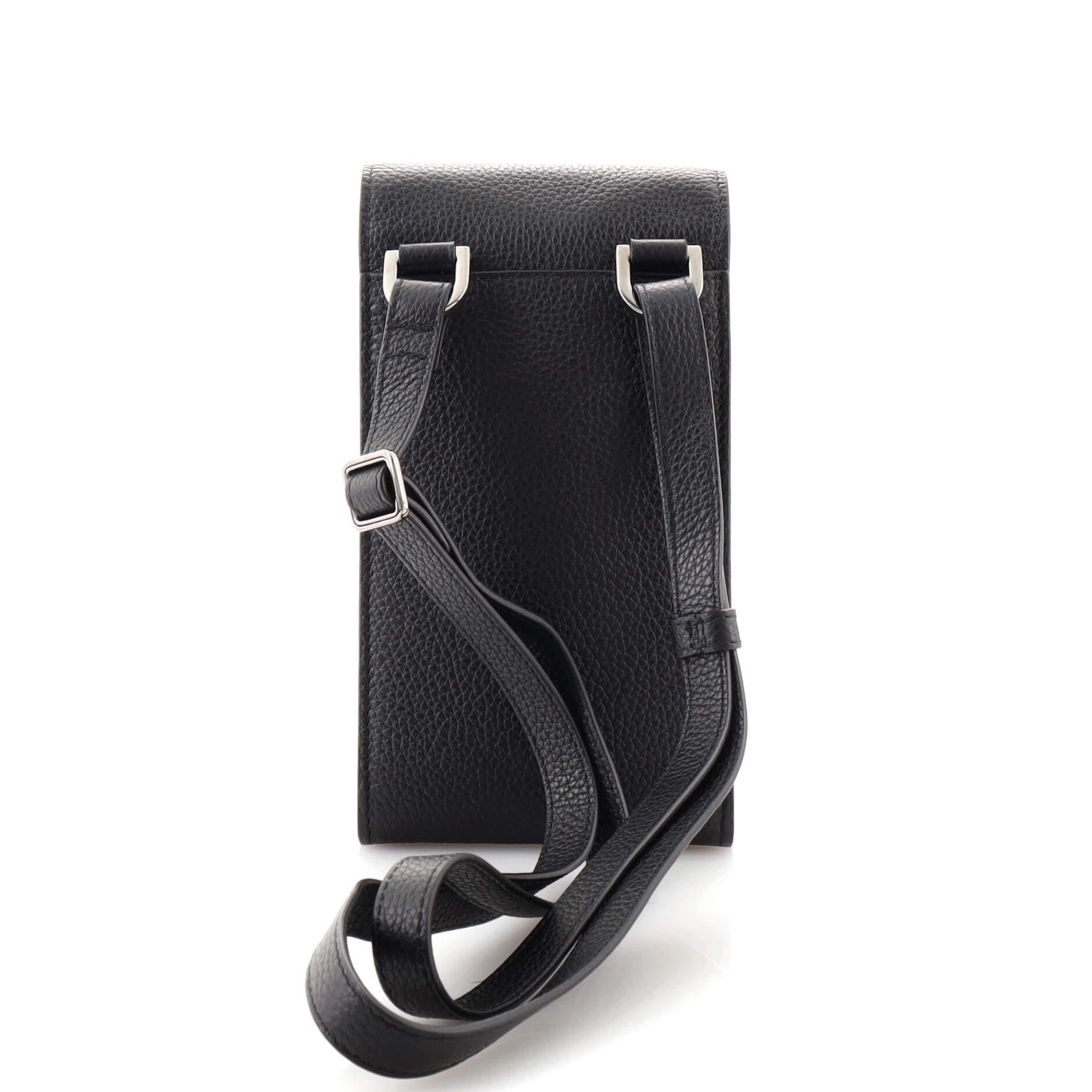 Christian Dior Shawn Stussy Phone Holder Crossbody Bag Printed Leather