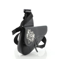 Christian Dior Shawn Stussy Saddle Crossbody Bag Cuir avec Applique