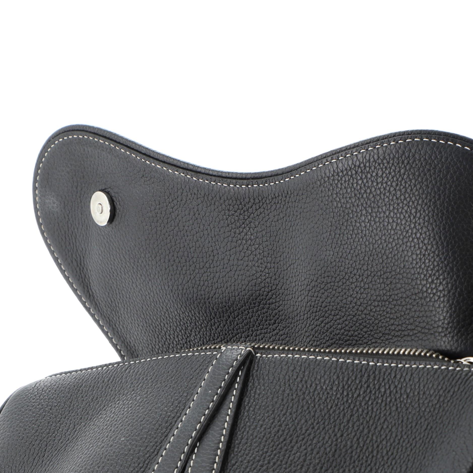 Black Christian Dior Shawn Stussy Saddle Crossbody Bag Leather with Applique
