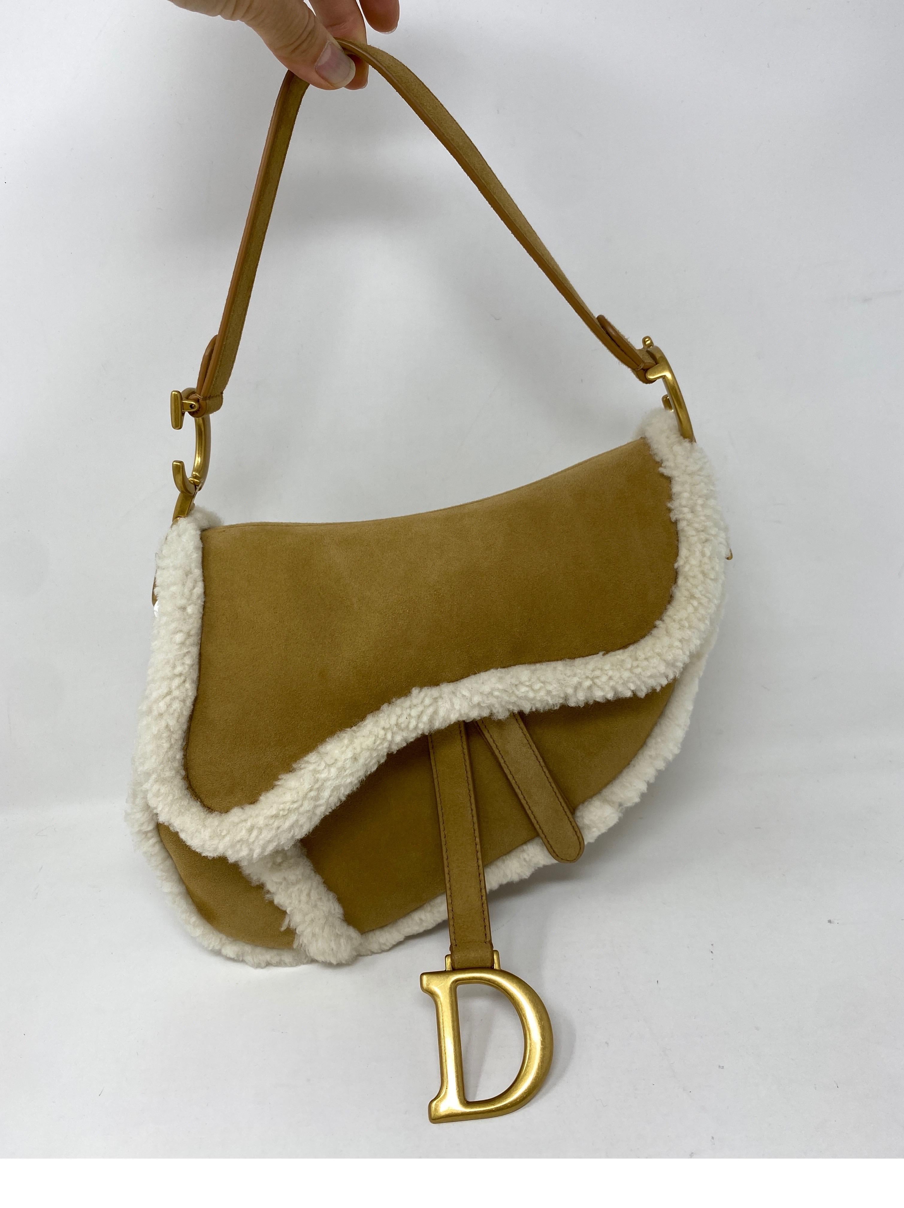 Christian Dior Sheepskin Saddle Bag  2
