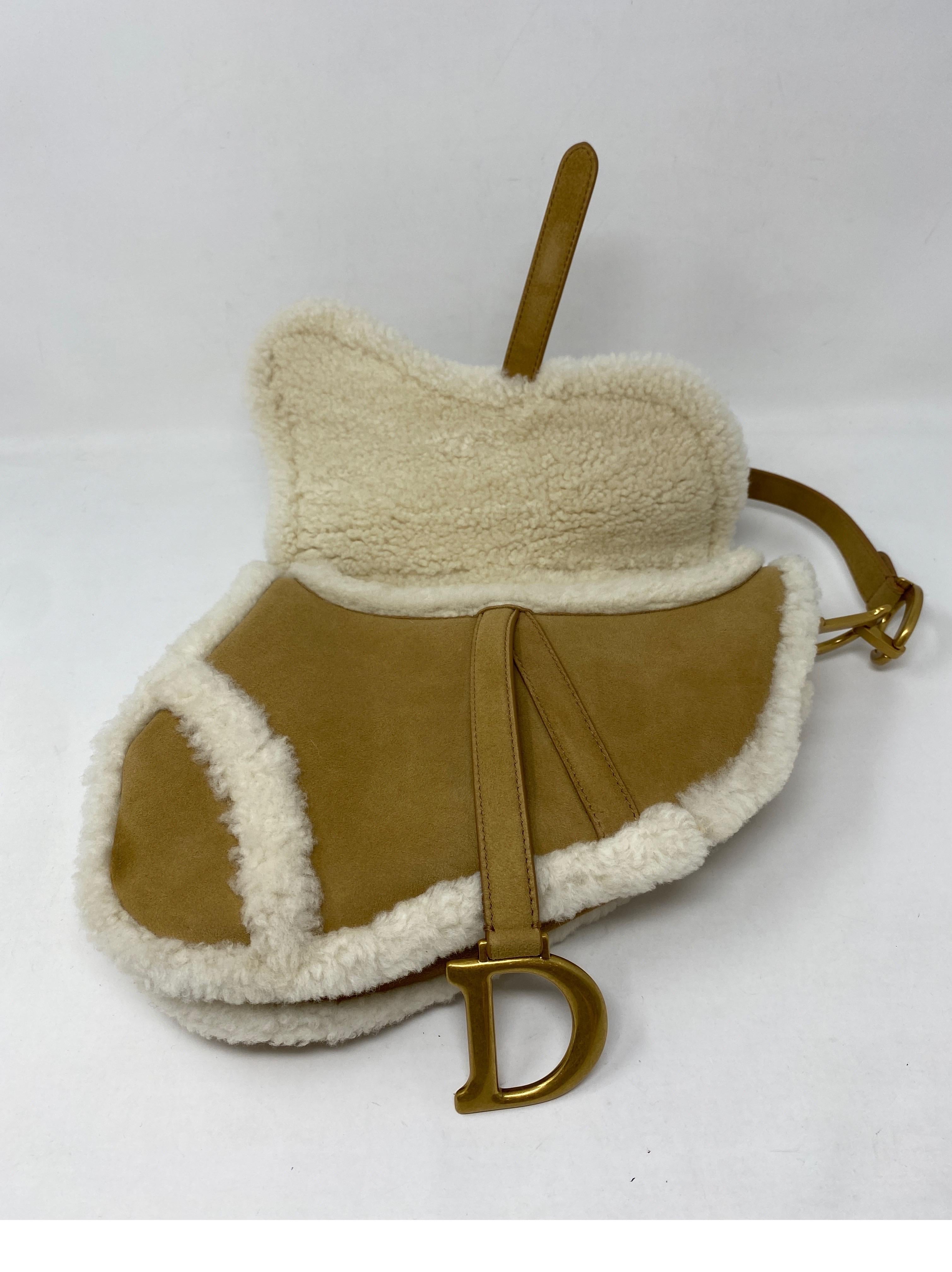 Christian Dior Sheepskin Saddle Bag  8