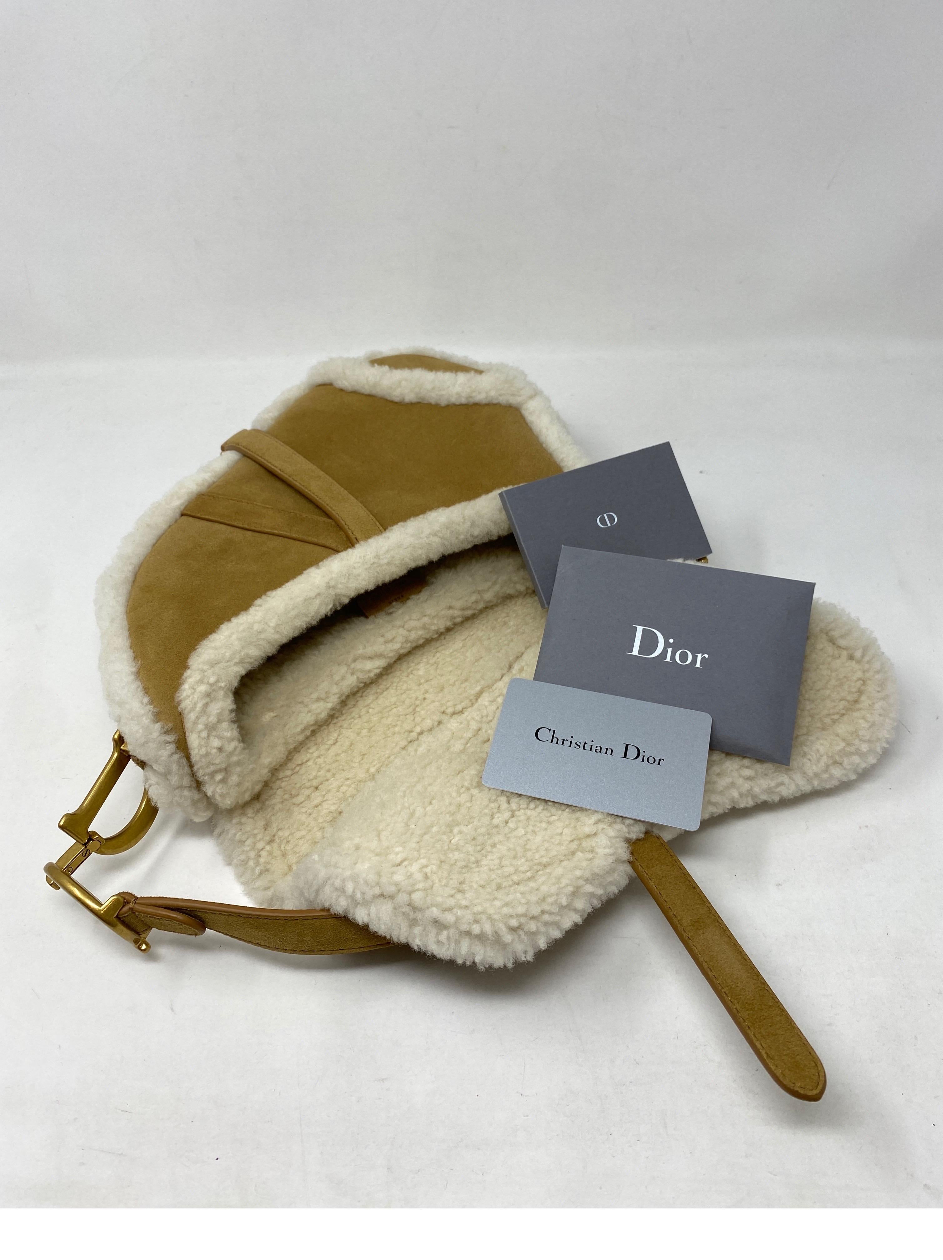 Christian Dior Sheepskin Saddle Bag  9