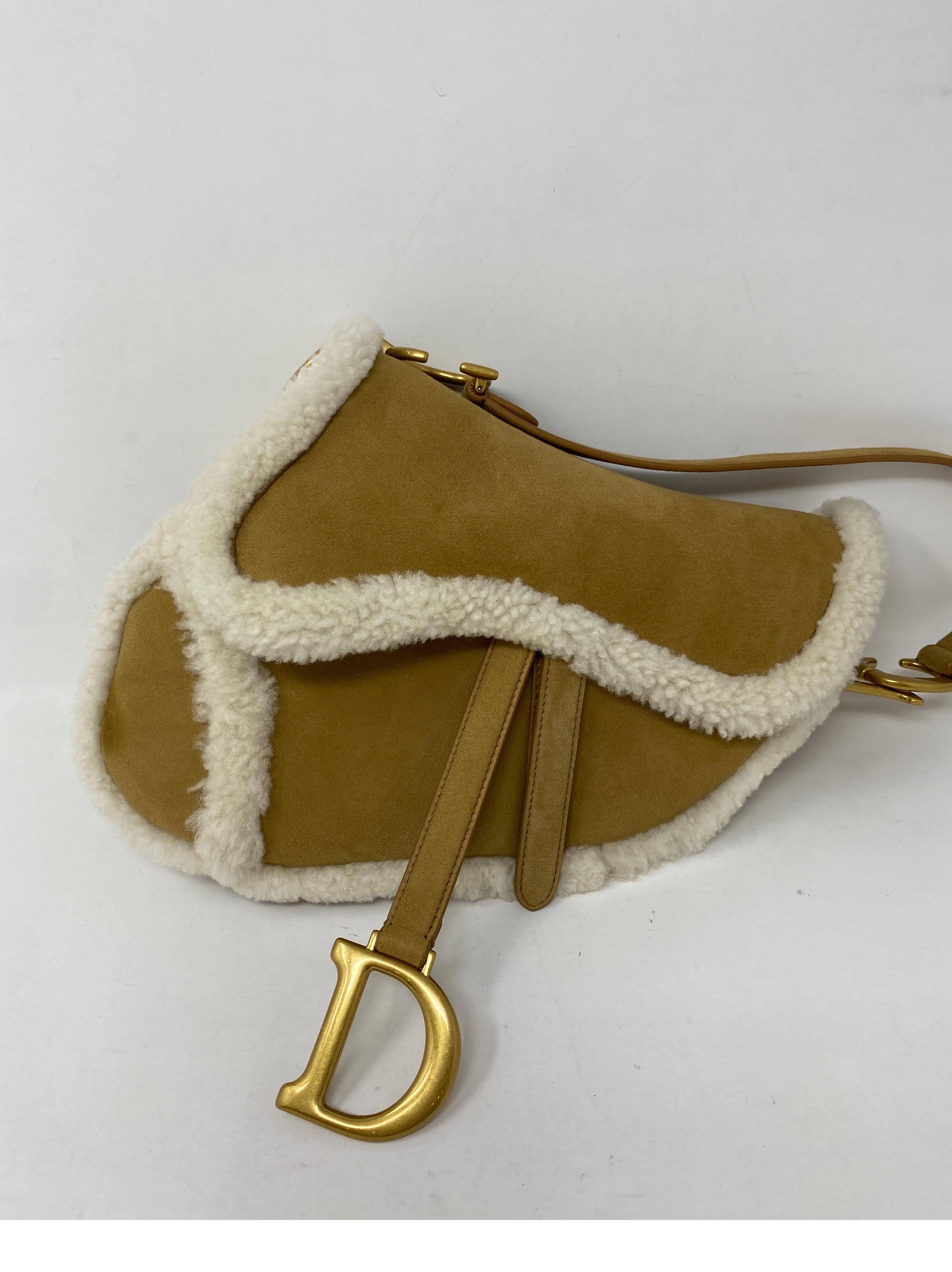 Women's or Men's Christian Dior Sheepskin Saddle Bag 