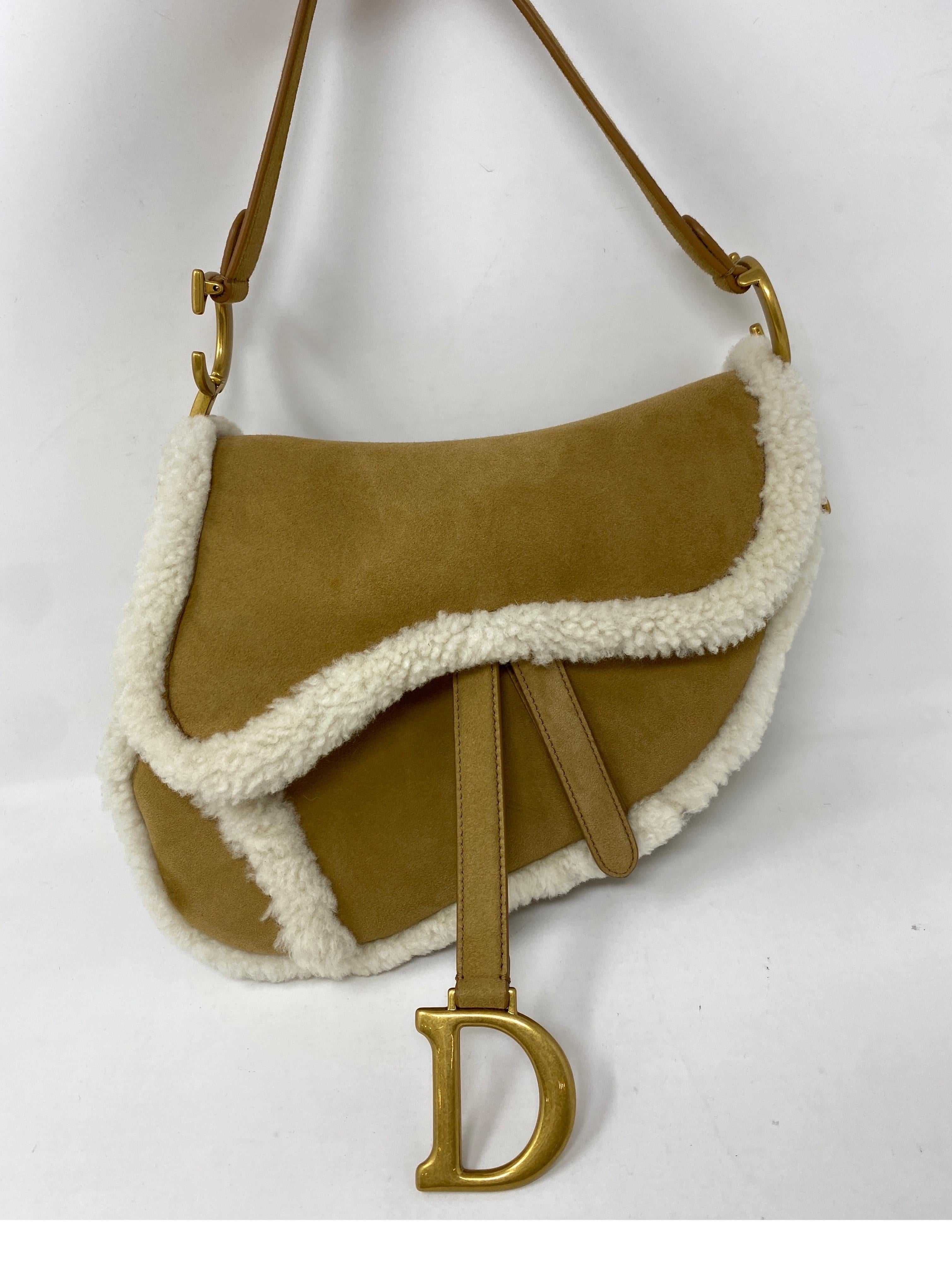 Christian Dior Sheepskin Saddle Bag  1
