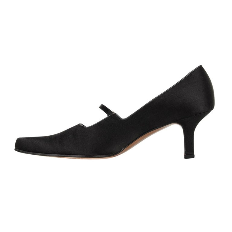 Christian Dior Shoe Mary Jane Black Satin 38.5 / 8.5 at 1stDibs | dior ...