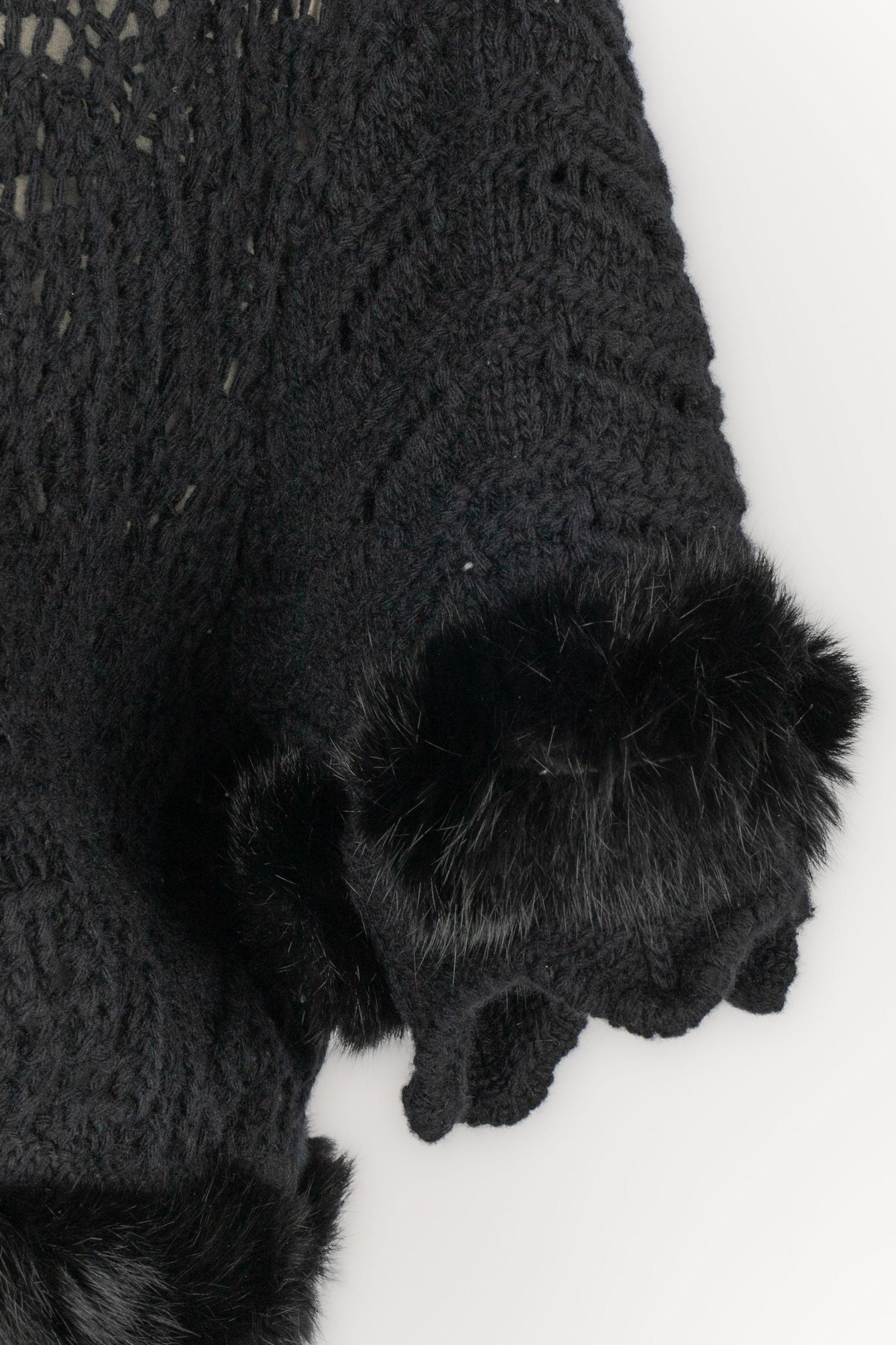 Christian Dior Short Black Crochet Cardigan For Sale 2