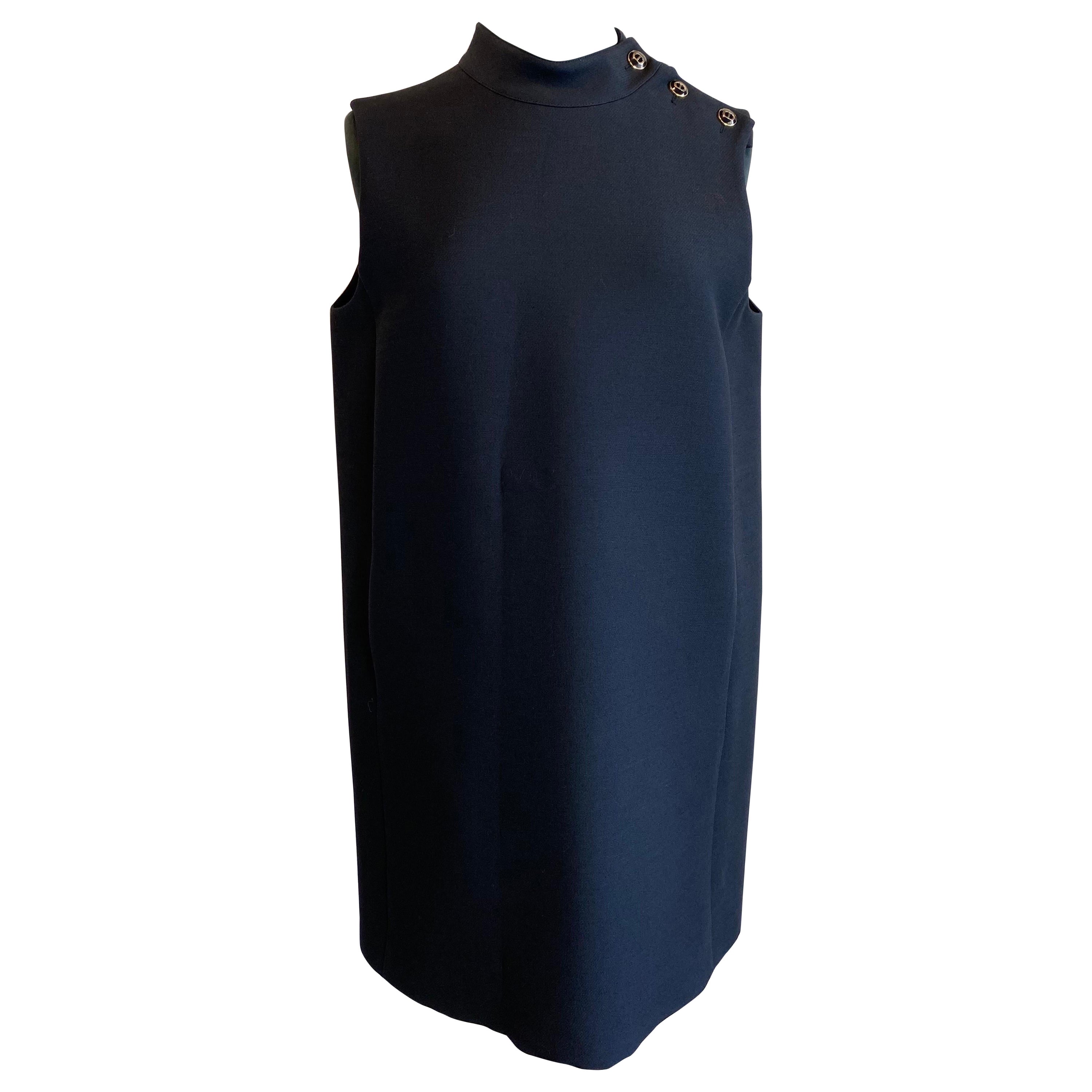 Christian Dior short black sleeveless dress