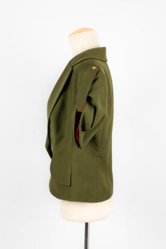 Christian Dior short green jacket 2000s