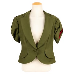 Christian Dior short green jacket 2000s