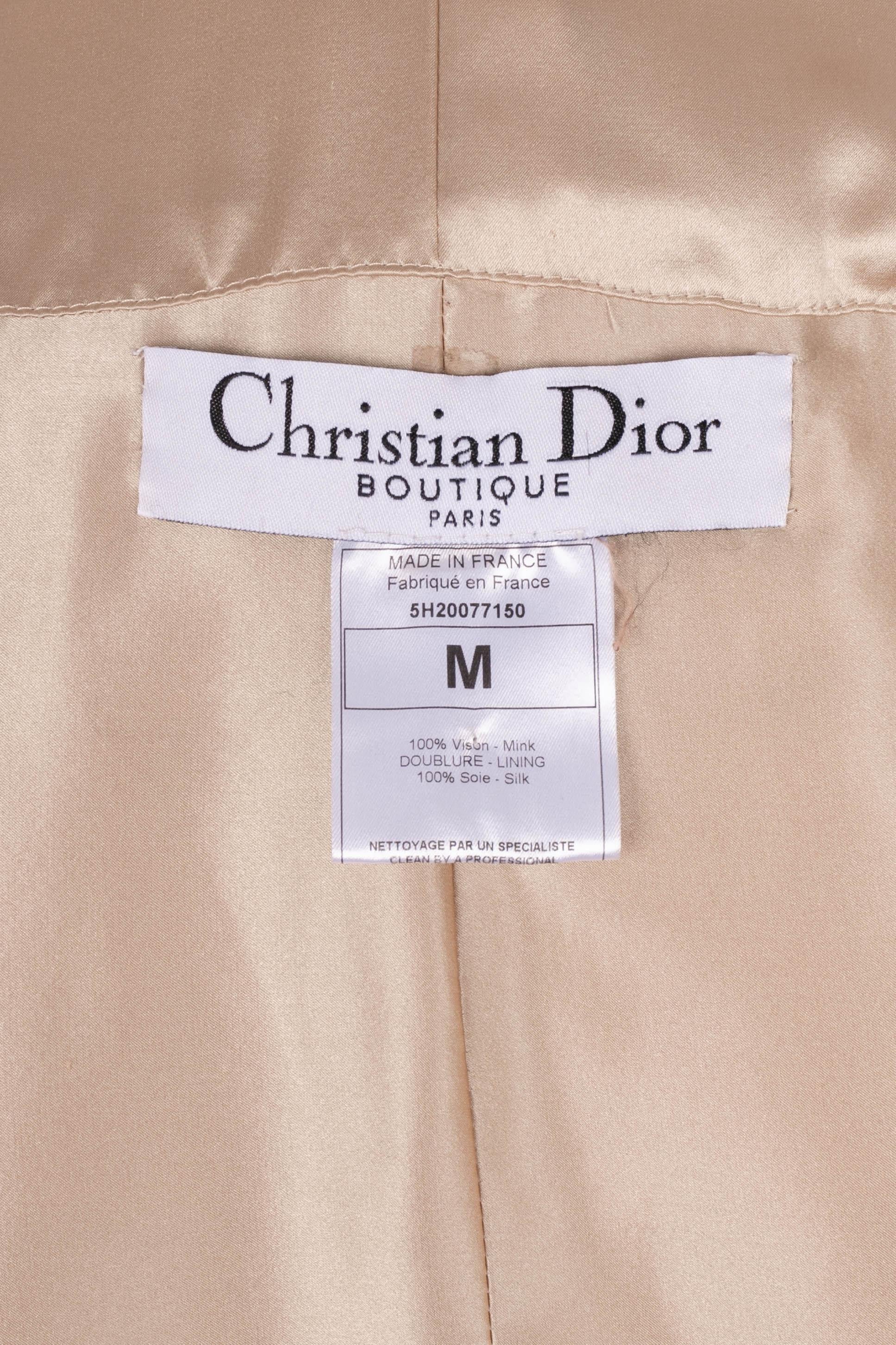 Christian Dior Short Mink Fur Jacket, 2005 2