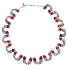 Christian Dior Short Silvery Metal Necklace