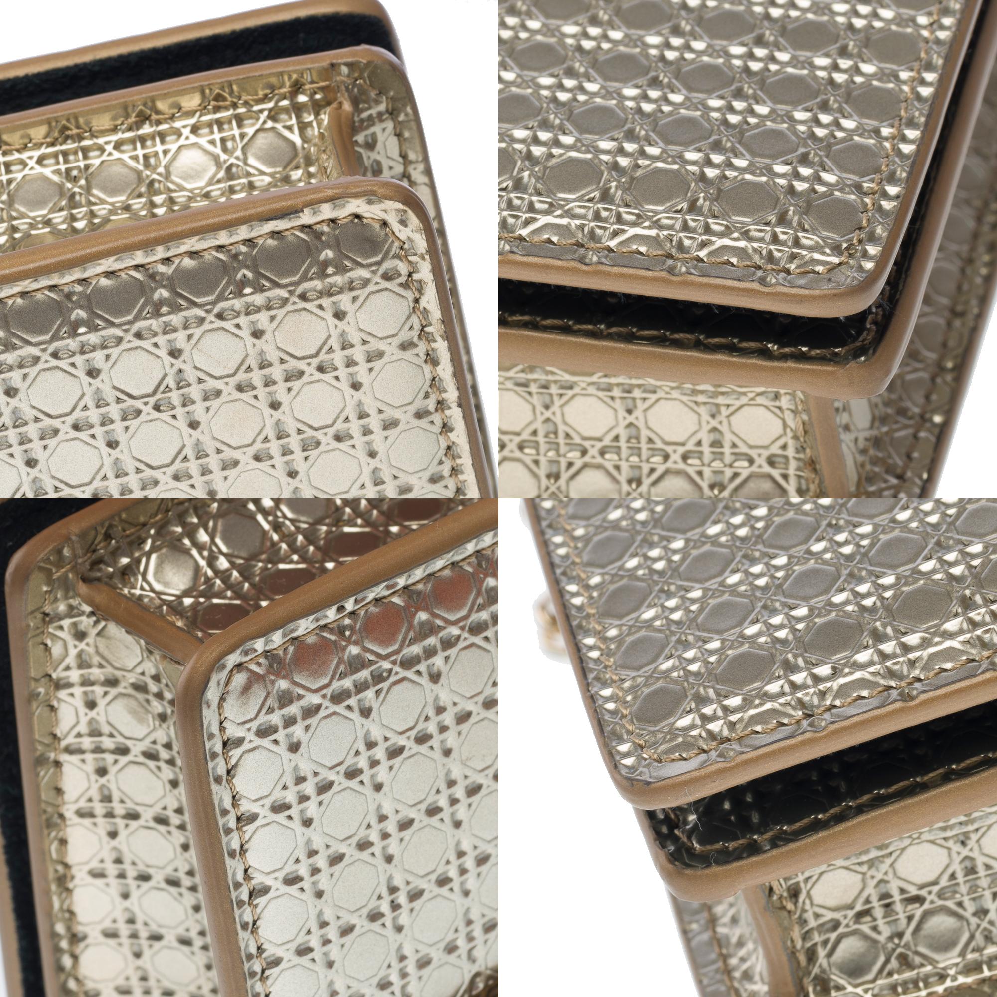 Christian Dior shoulder&belt bag 2 in 1 30 Montaigne in silvery leather, PHW 8