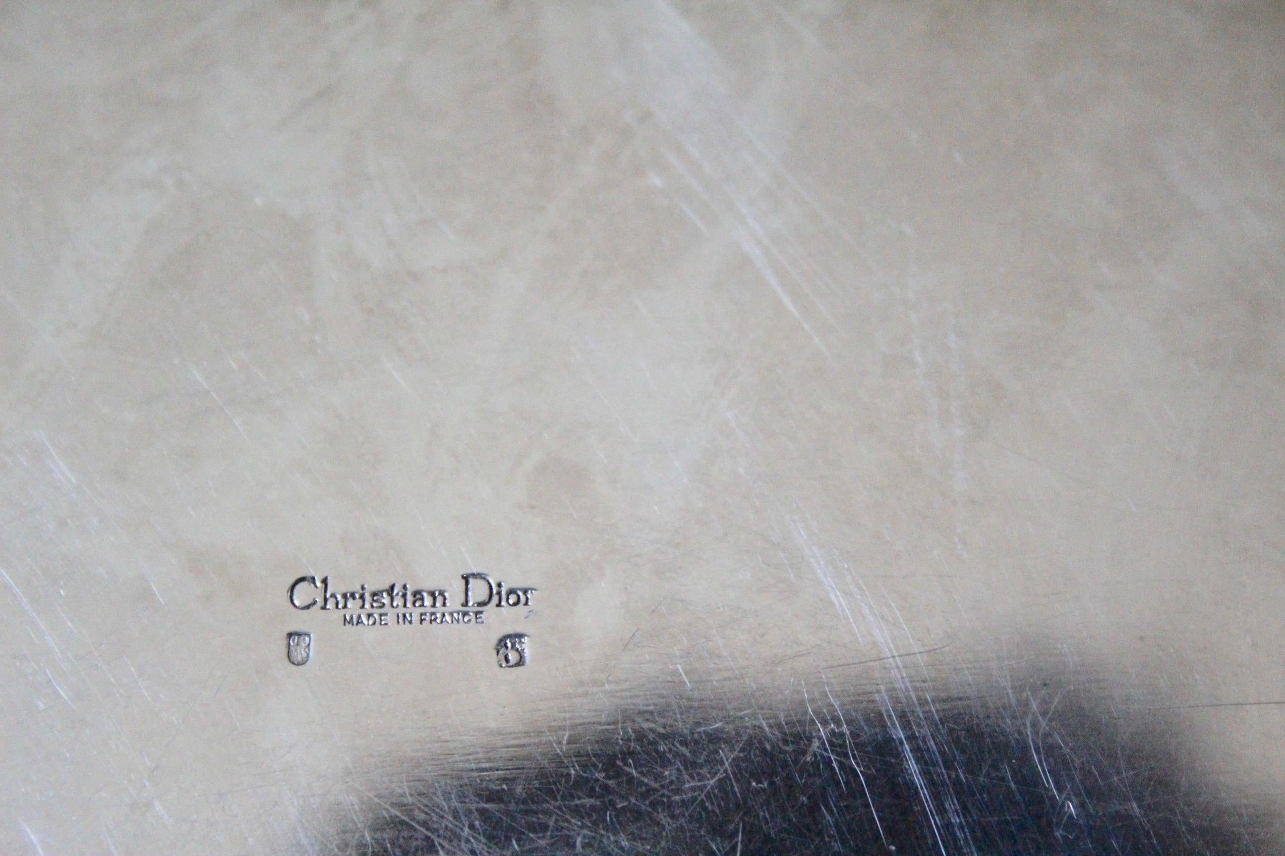 Christian Dior Signed Metal Decorative Box 3